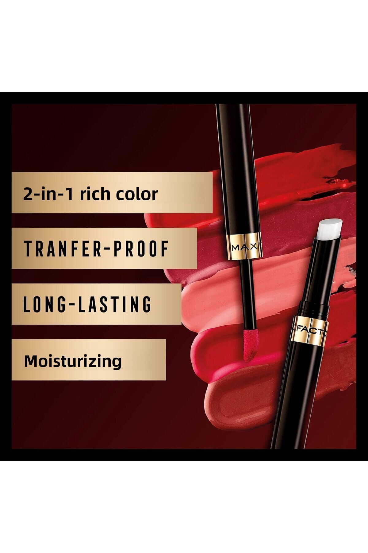 Max Factor-Lipfinity 2-step Long Lasting Lipstick - 120 Hot, 2.3ml + 1.9g 7