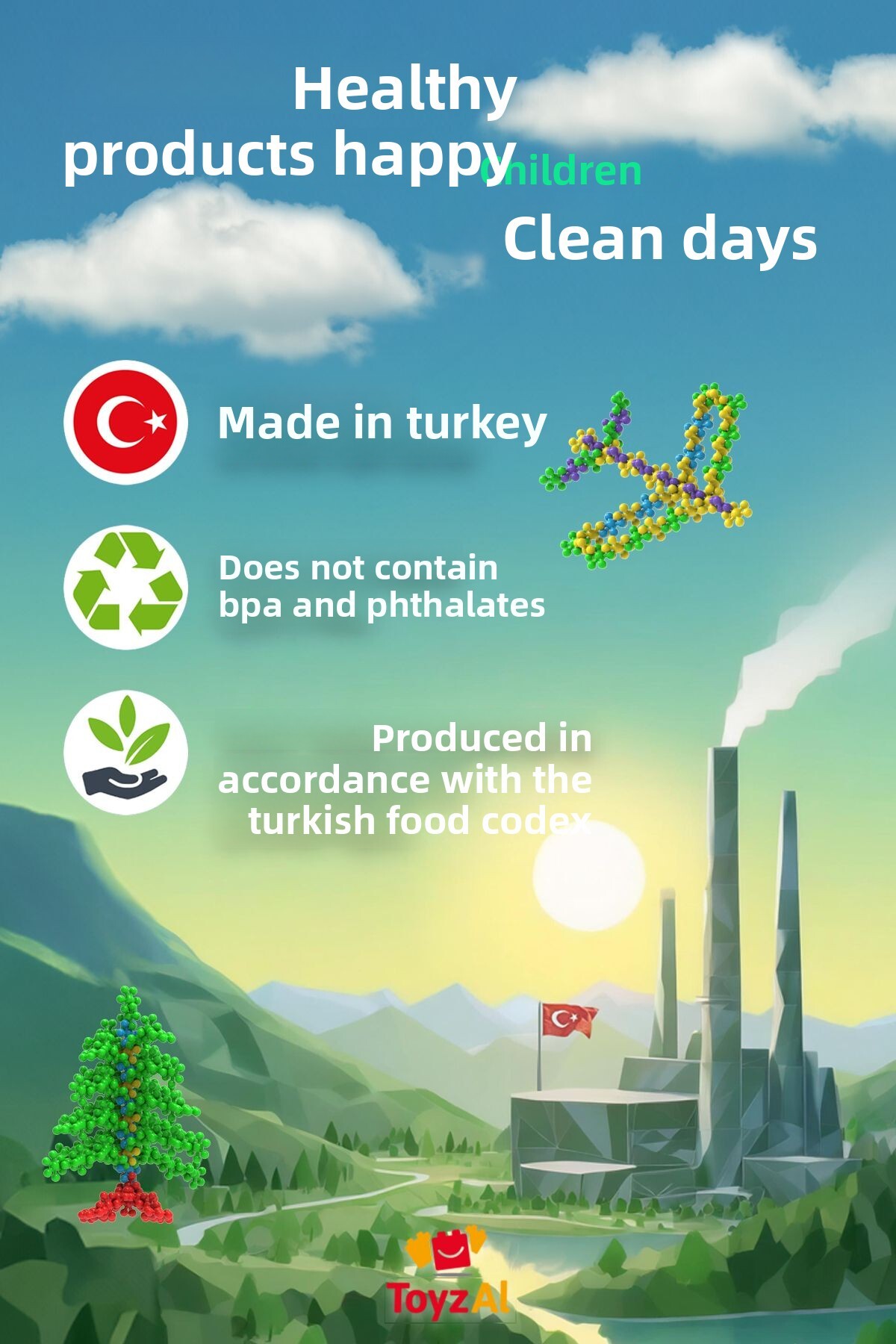 مولکول اسباب‌بازی ساختنی ۱۲۰ قطعه‌ای سازگار با استم – اسباب‌بازی اتصال‌دهنده Stem – مجموعه ساختنی سه‌بعدی آموزشی برای سنین ۳ سال به بالا