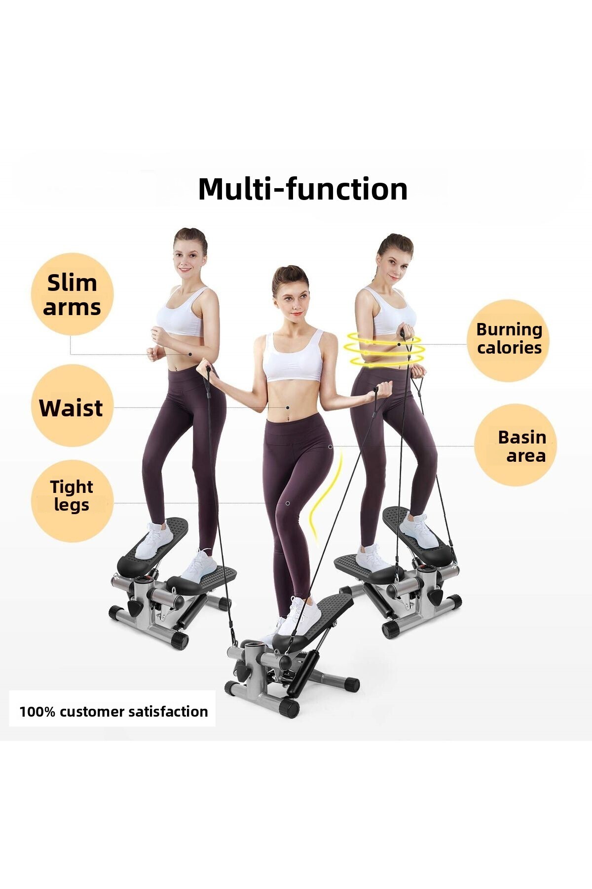 POBO-Stepper Exerciser with Lcd Display - Climber Step Band and Painter Band 5