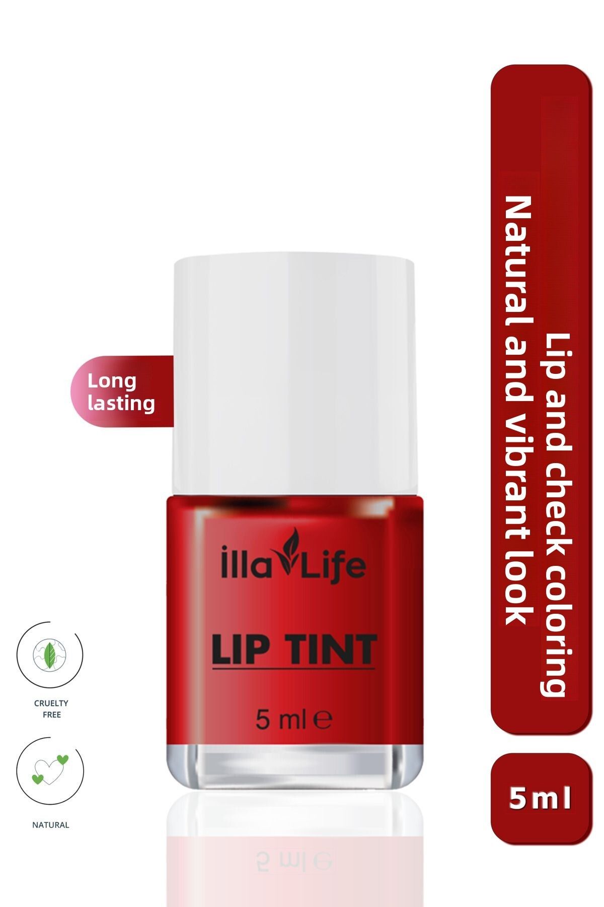 İlla Life-Long-Lasting Natural Look Lip Protector & Moisturizer Water-Based Lip to Cheek Tint 1