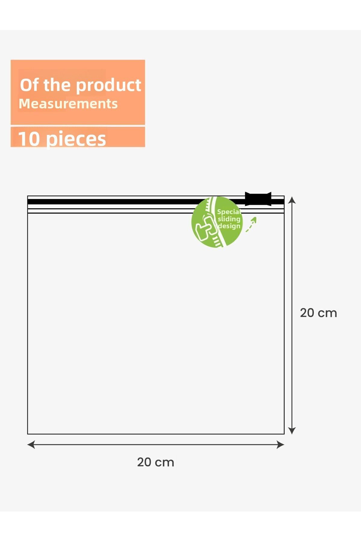 PALPAK-Multi-Purpose Reusable Zippered Bag 20X20 5 cm - Pack of 10 4