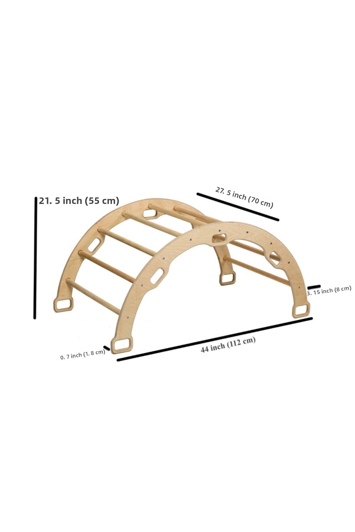 ست صخره‌نوردی پیکِلر | اسباب‌بازی مونته‌سوری چوبی قابل حمل و بالش | رمپ تسمه‌ای و سنگی و بالش