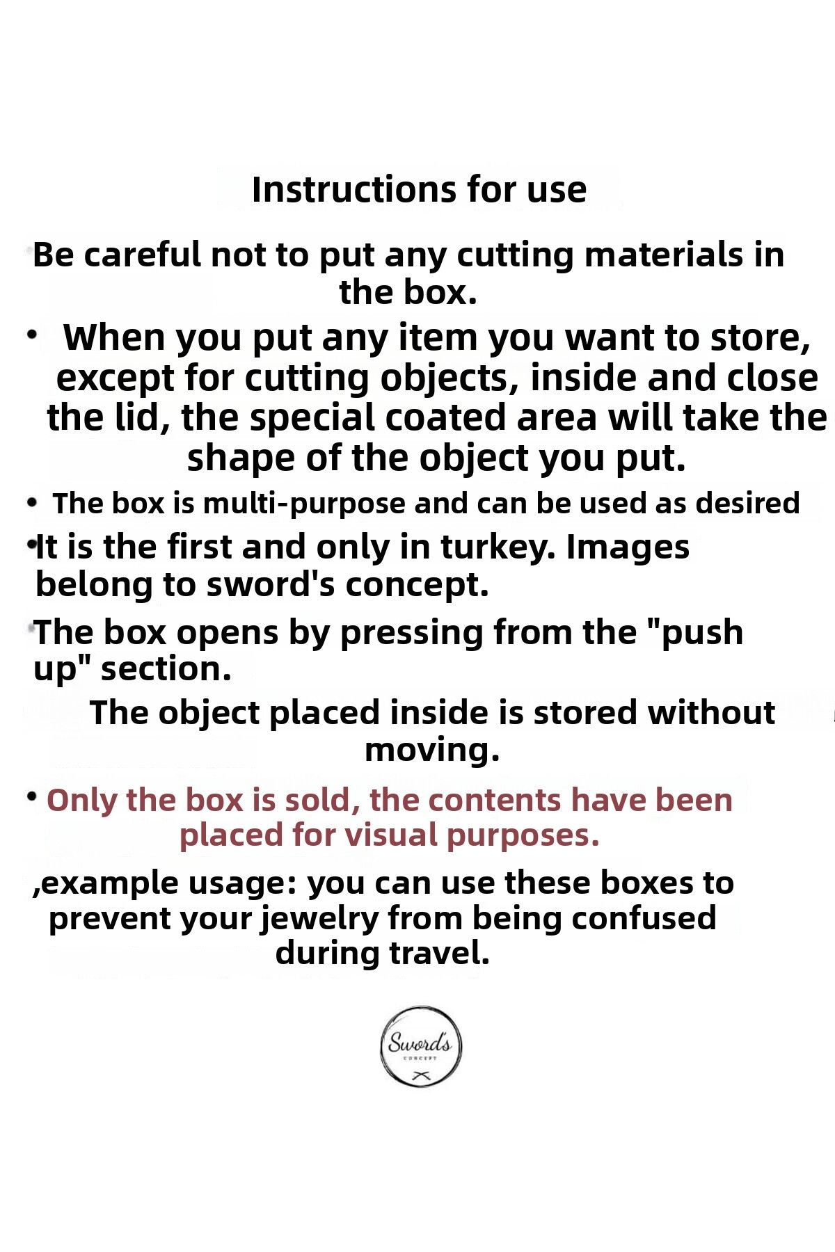 SWORDS CONCEPT-Multi-Purpose Three-Dimensional Accessory Box - 11X11X2 / Large 3