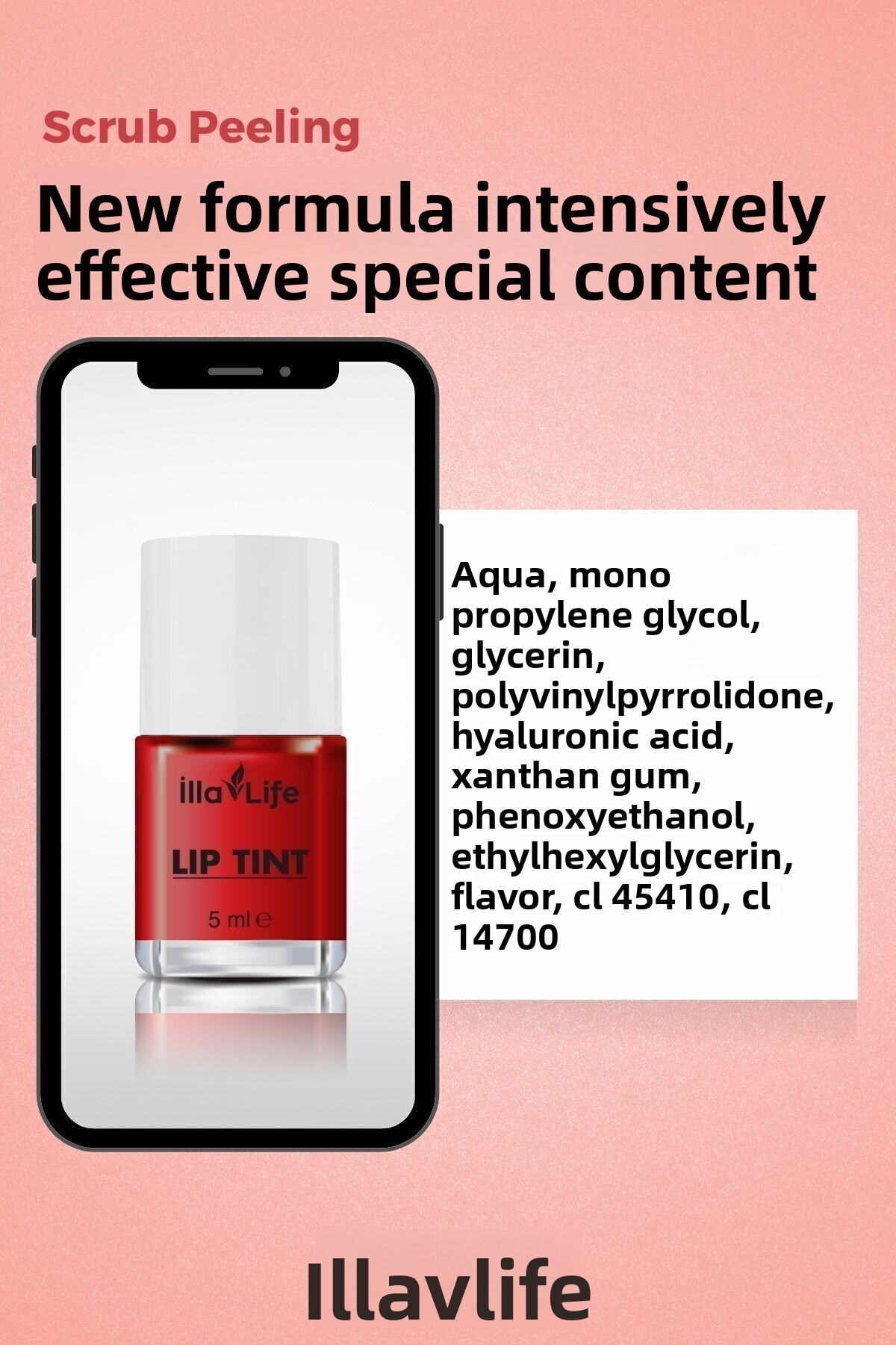İlla Life-Long-Lasting Natural Look Lip Protector & Moisturizer Water-Based Lip to Cheek Tint 6