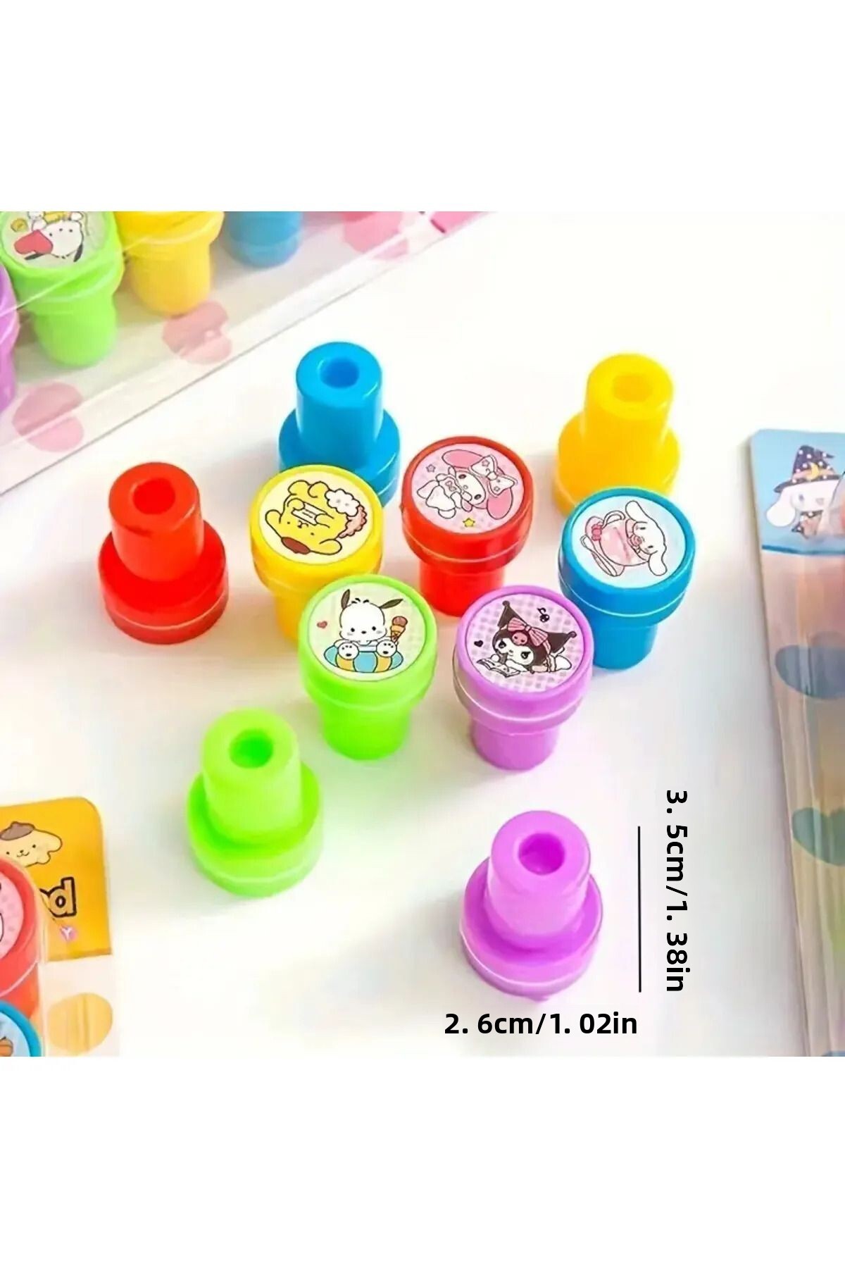 ست ۱۰ عددی مهر چاپ‌دار بازی سانریو کوائی کورومی با مهر خودرنگ