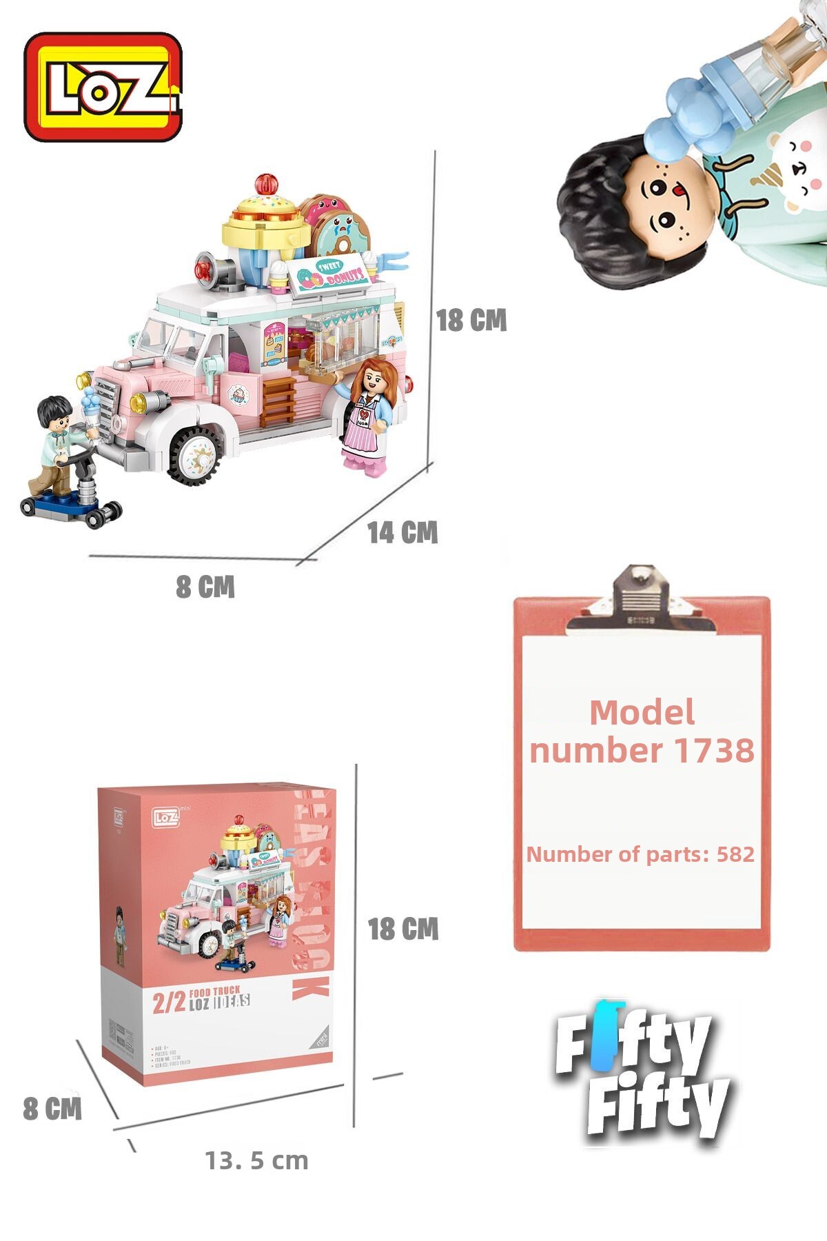 مجموعه لو مینی بلاک سری فود تراک/فود تراک – Lz1738 (۵۸۲ قطعه) ست ساختنی اسباببازی