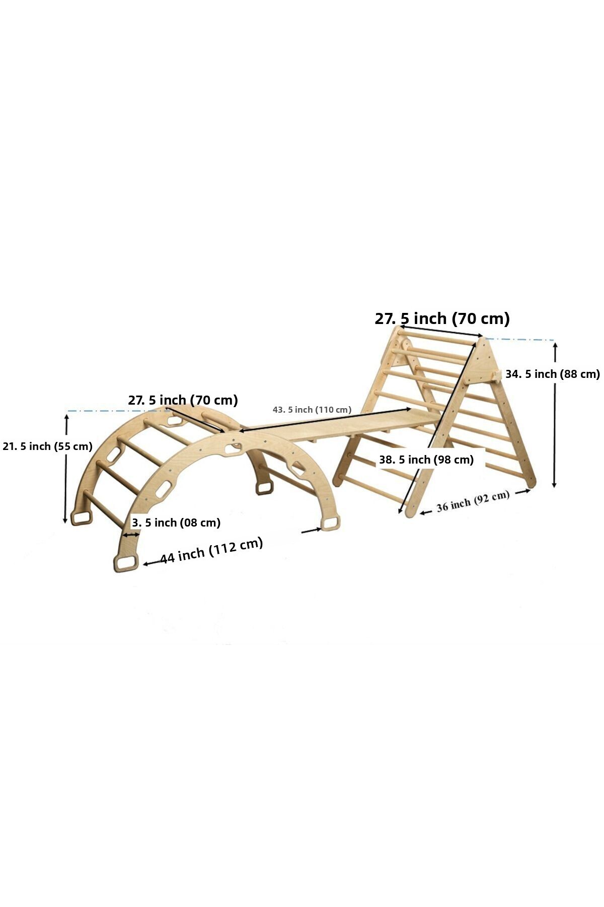 ست صخرهنوردی مونتهسوری پیکلر – مثلث، کمربند و رمپ ستاره پددار