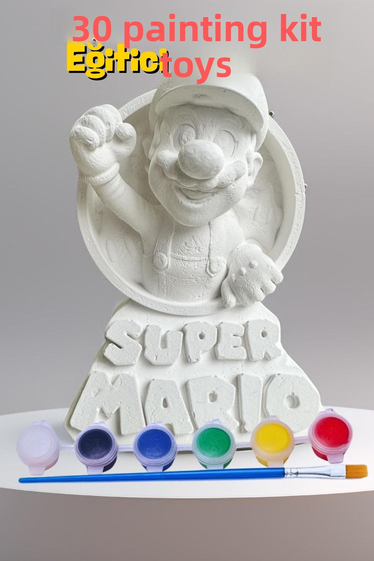 ست نقاشی سوپر ماریو ۱۵ سانتی‌متری از بتن/سنگ/مجسمه/بست – فعالیت نقاشی کودکان