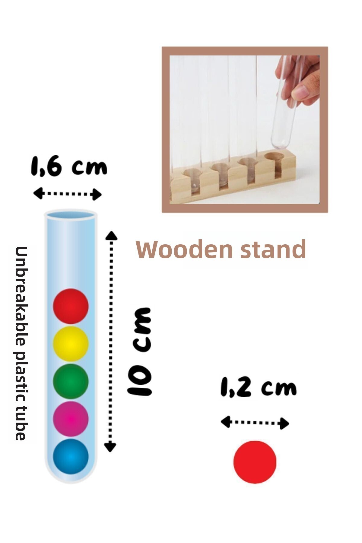 بازی آموزشی و سرگرم‌کننده مهارت دست و چشم با پایه چوبی – رشد حرکتی، حس بینایی