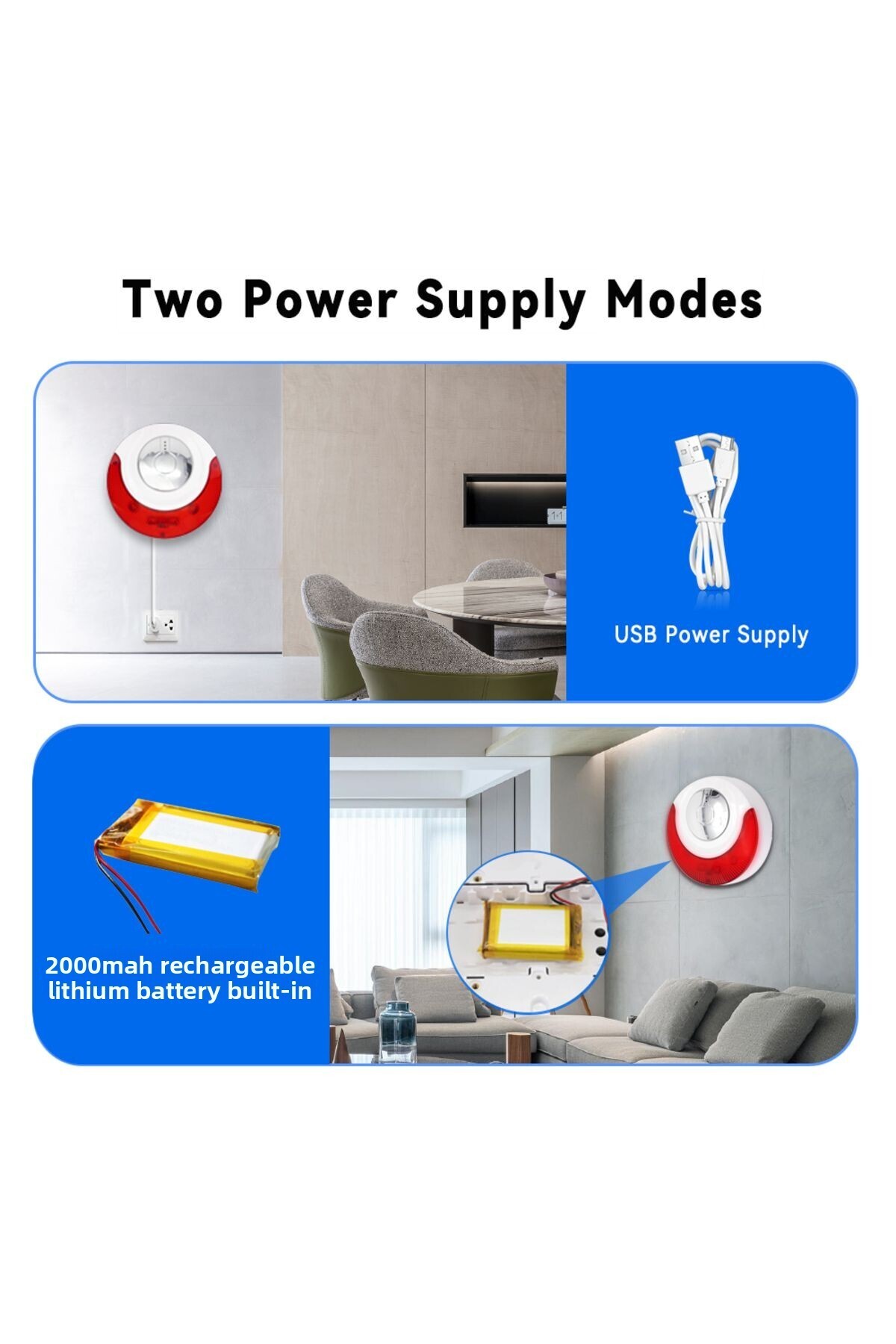 Choice-Meian 110dB Siren Alarm, Home Security Alarm System, 433MHz Wireless Sirena Alarm for Home, Smart... 5