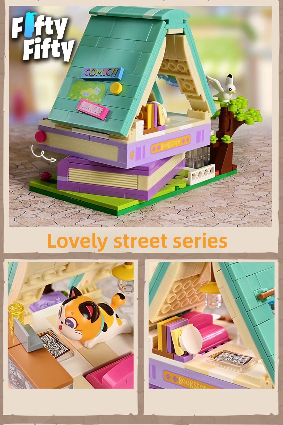 مجموعه فروشگاه کمیک کیپلی لاولی استریت/کیوت استریت (۳۲۴ قطعه) مجموعه ساختنی اسباب‌بازی F28018