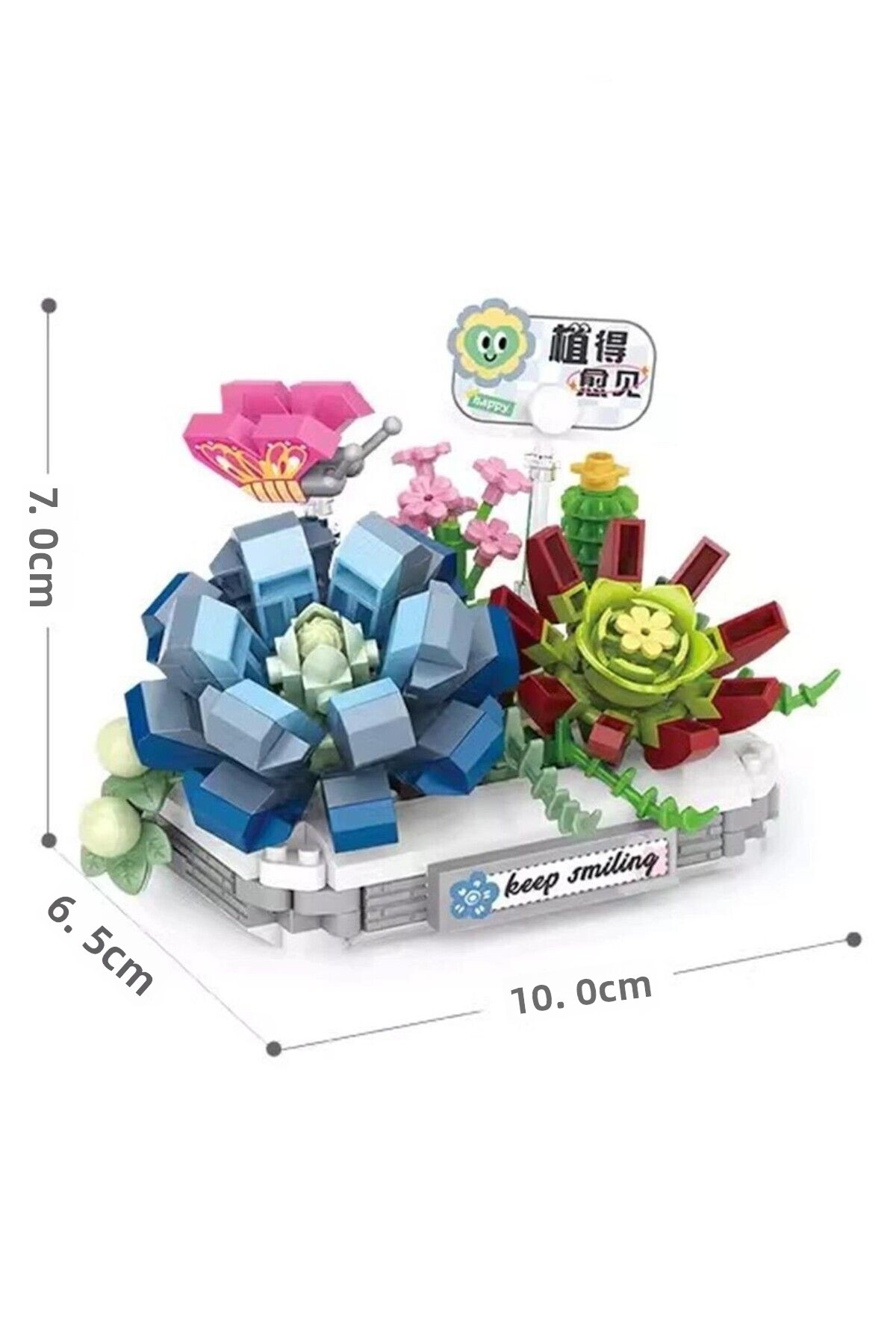مایکرو بلاک گل‌های گلدانی ۳۷۰ تکه – مجموعه مینی بلاک گل‌های تزئینی گلدانی