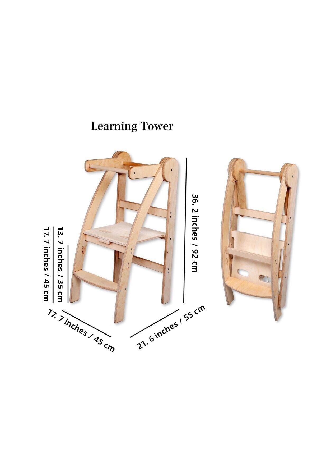 برج کمکی تاشو مونتهسوری | برج آموزشی چوبی مونتهسوری | برج آموزشی چوبی