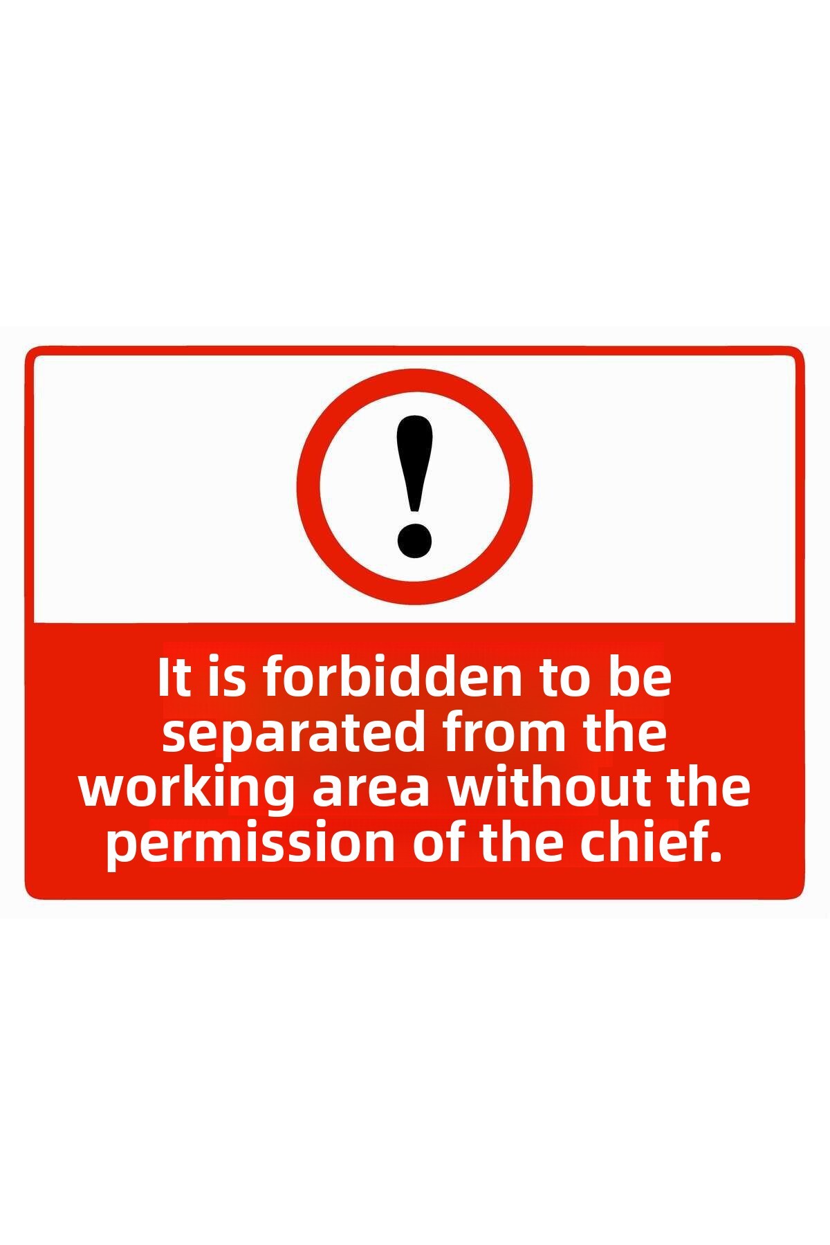 BBO REKLAM Work Site Departure Without Section Chief's Consent ...