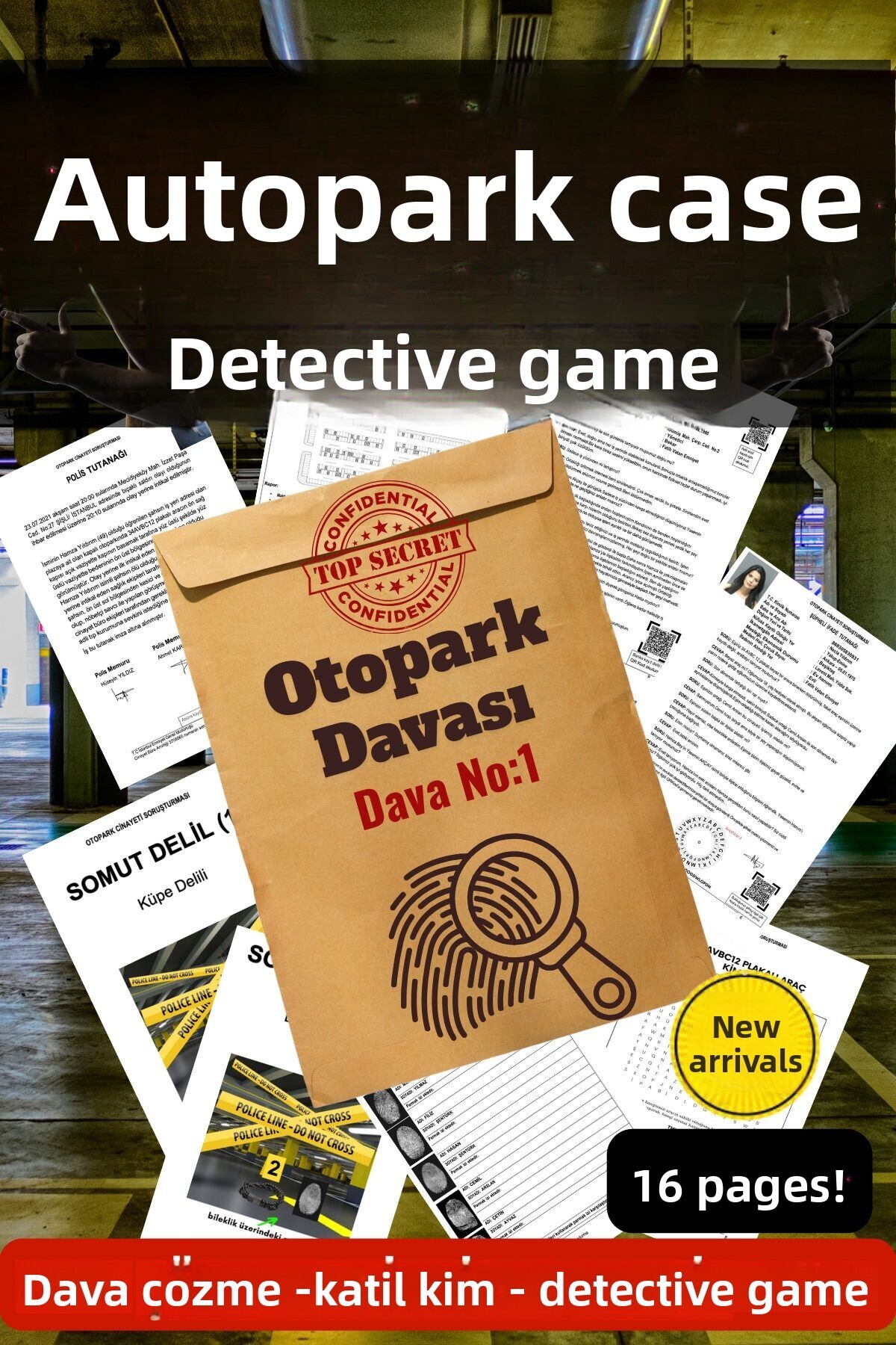 GameBulance-Murder Solving Game - Detective Game - Who Is the Killer Game - Crime Solving Game - Parking Lot Case 1