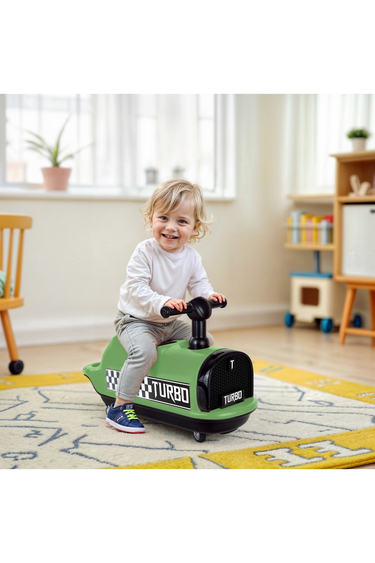Genel Markalar SCOOTER ÇOCUK BİSİKLETİ İLK ARABAM TURBO BİNGİT ARABA - YEŞİL fotoğrafı 7 (önizleme)