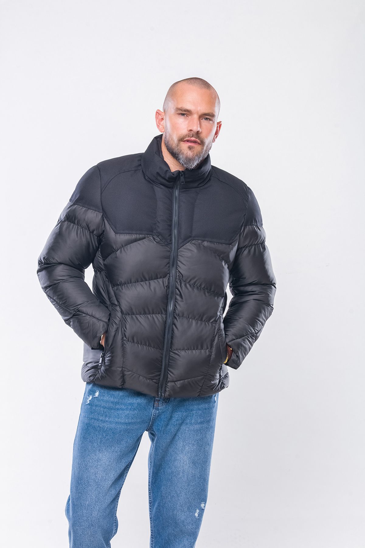 Kevin-K231 Men's Black Puffer Jacket 6
