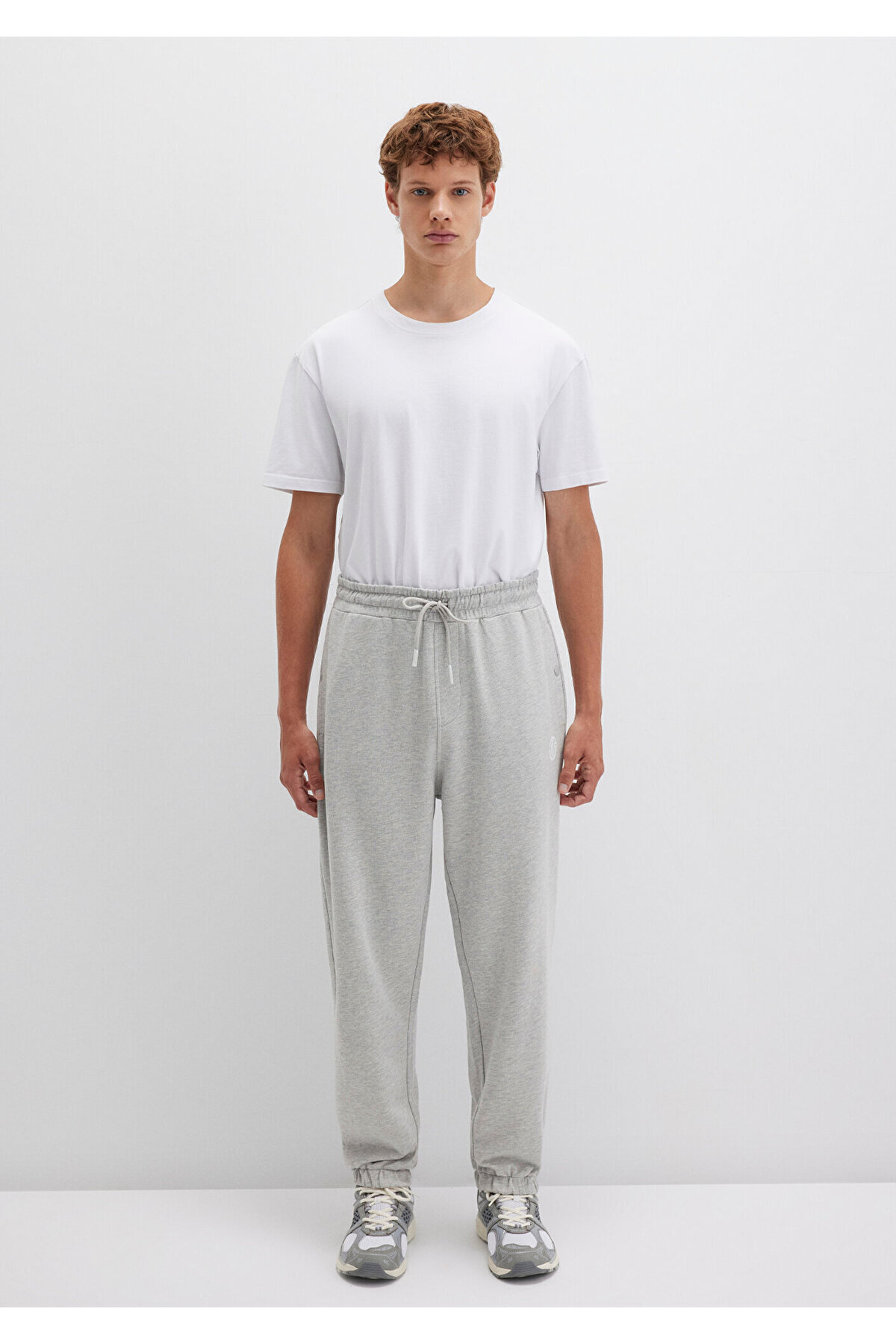Mavi-Mvjns Logo Printed Grey Sweatpants - 0010175 -80196 3