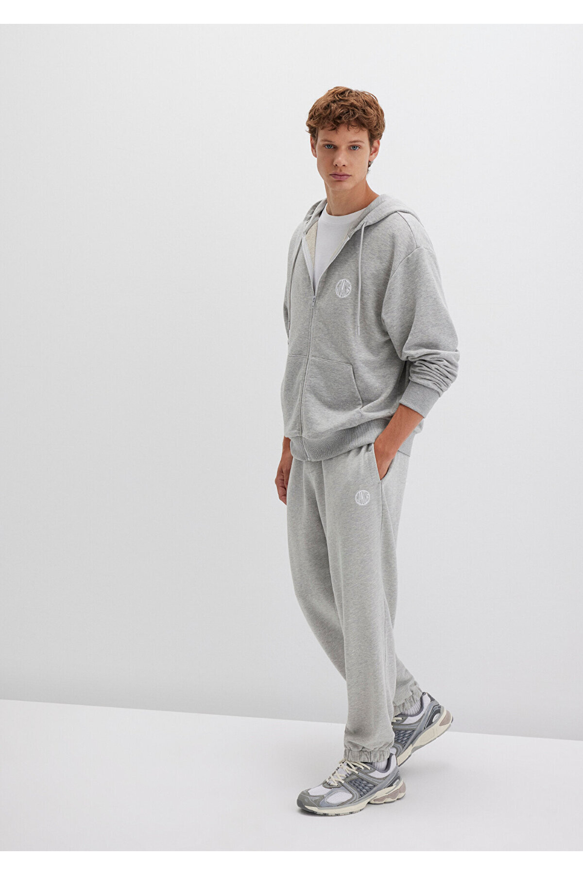Mavi-Mvjns Logo Printed Grey Sweatpants - 0010175 -80196 1