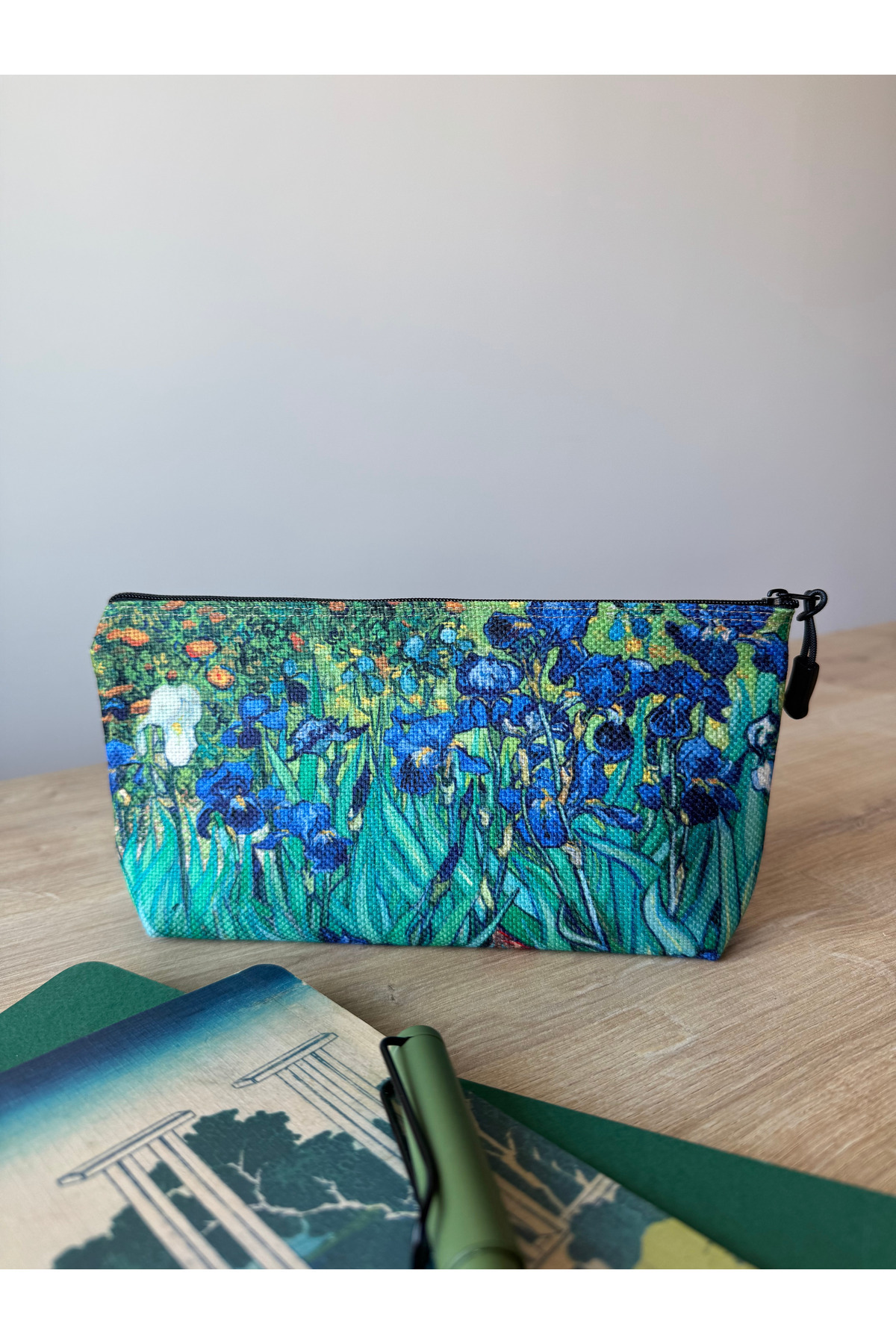 pamukcanta Van Gogh Kalemlik Yıkanabilir 22x12 Ölçülerinde Körüklü Makyaj Çantası