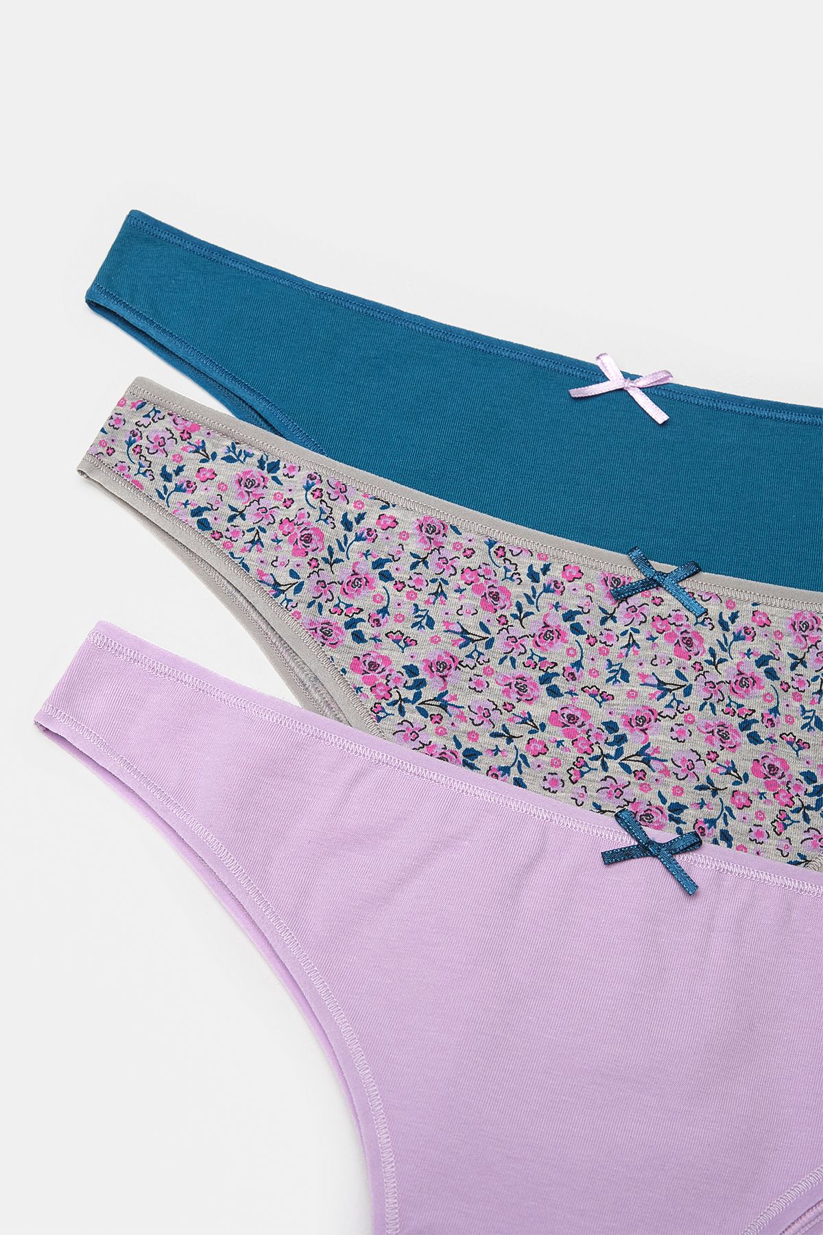 Penti-Summer Flowers 3 τεμαχίων πολύχρωμο βραζιλιάνικο εσώρουχο 5