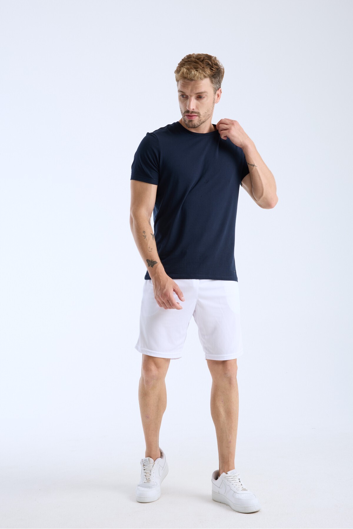 ZOMA Spor Fitness Koşu Şortu - Hector - Beyaz