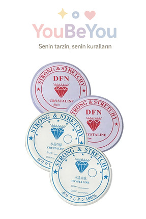 By MO Accessories 2 Adet Silikon Lastik Ve 2 Adet Misina Ip - Takı Yapım Malz...