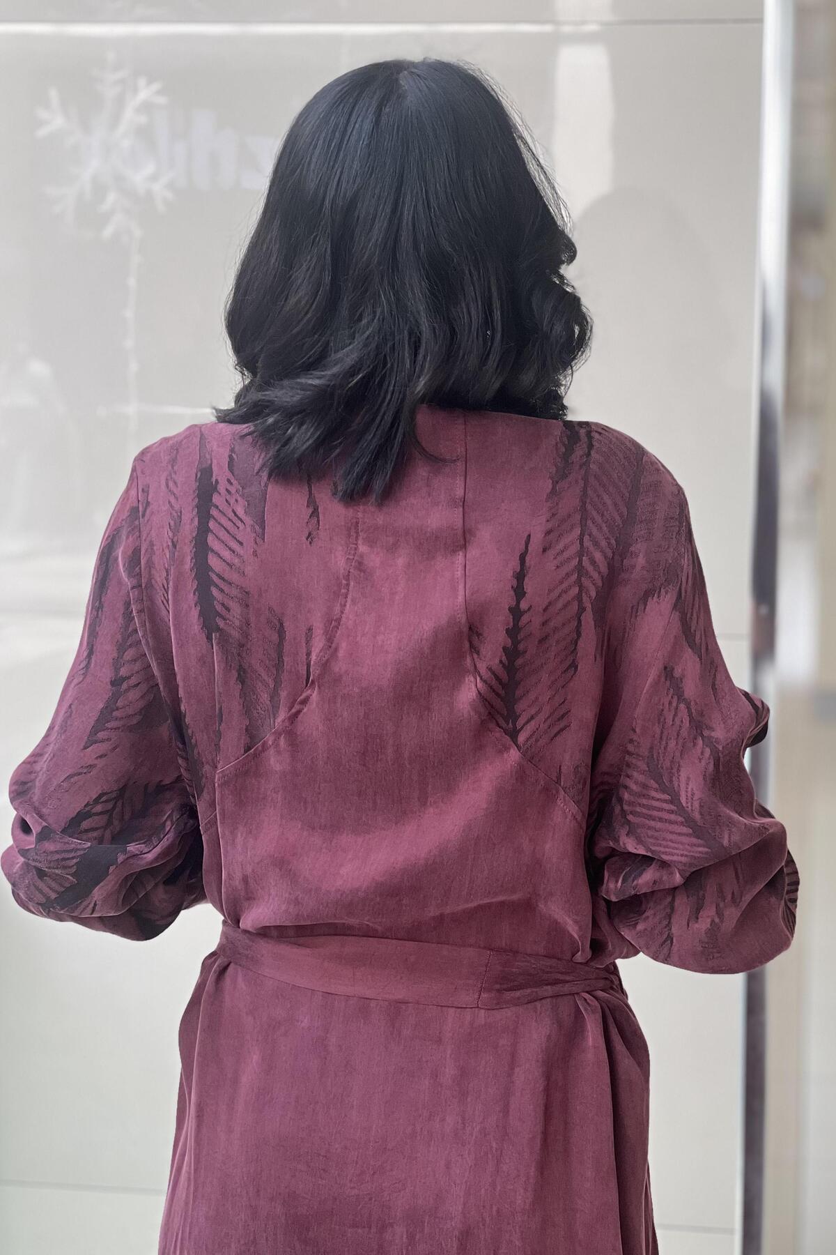 Ghisa-Studded Detailed Patterned Kupra Shirt Dress 3