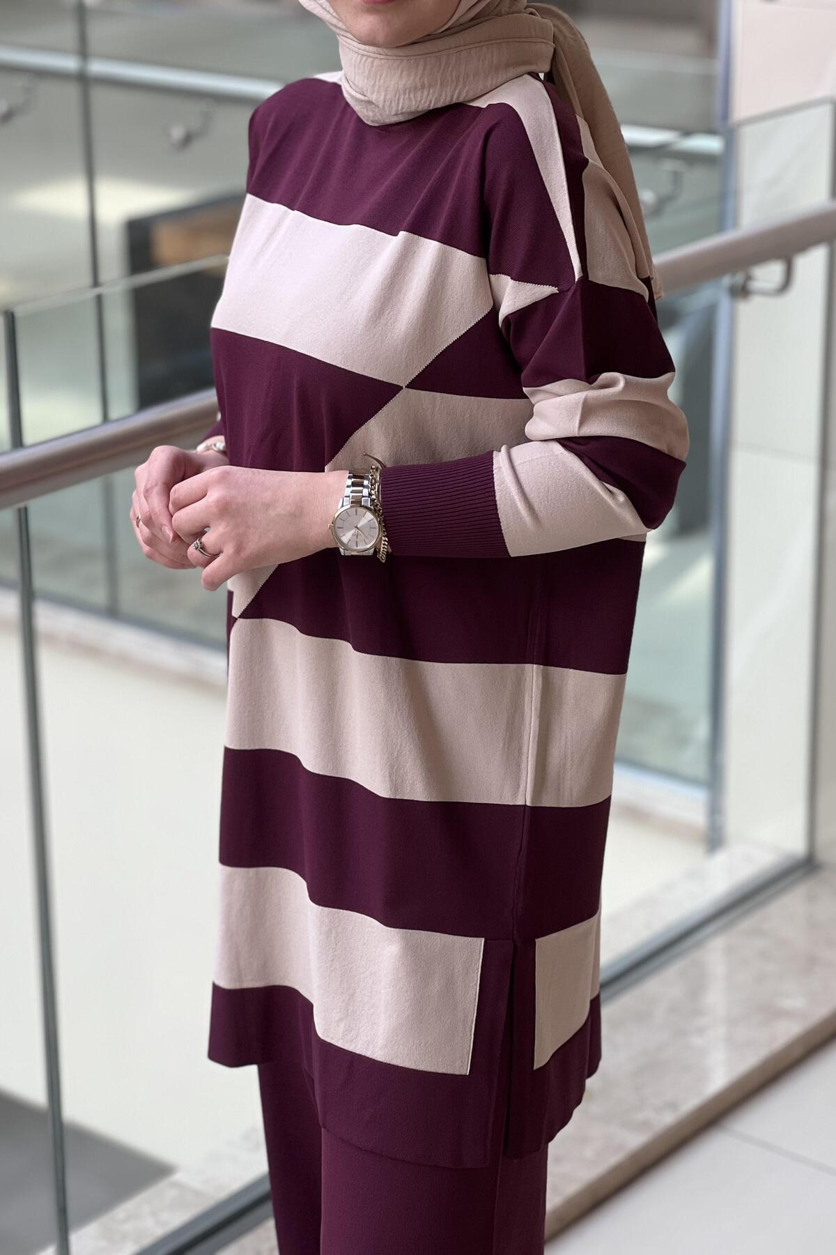 Nuss-Mercerized Suit with Thick Horizontal Stripe Pants 4