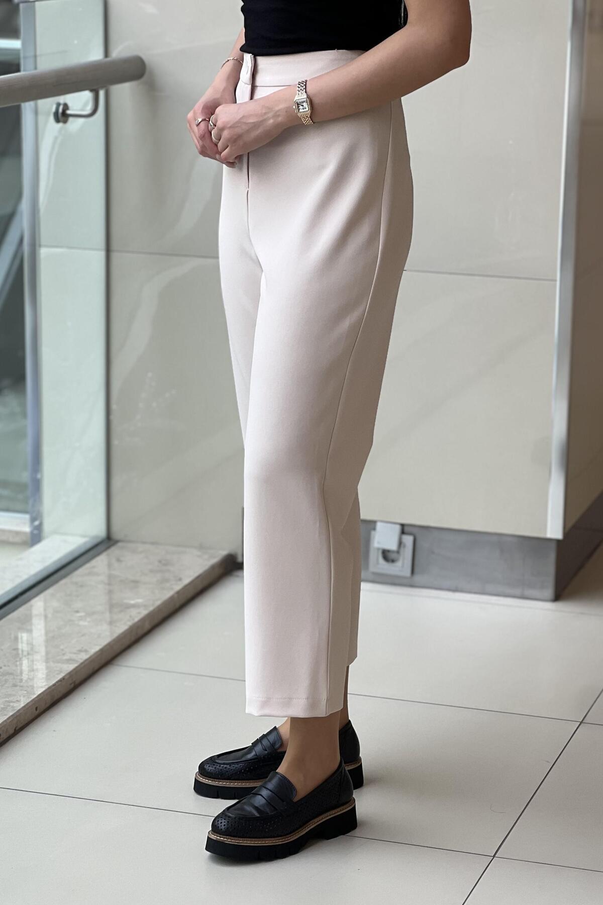 sentez giyim-Synthesis One Button Pants with Elastic Back 2