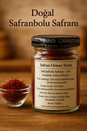 Safran Orman Tarım Safranbolu Safranı 3 gram - Yeni Hasat - Yerli Safran