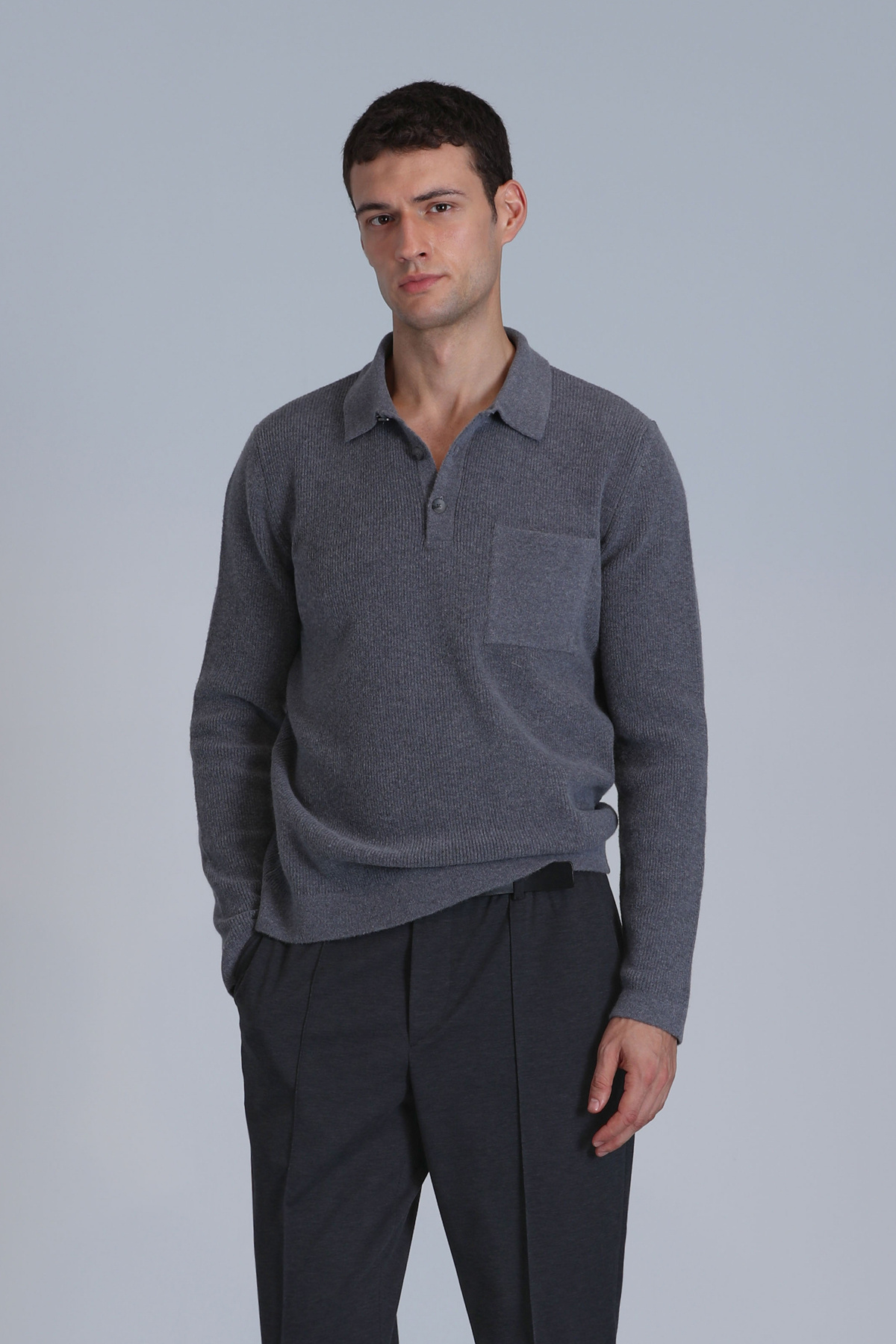 Lufian-Men's Gray River Sweater 5