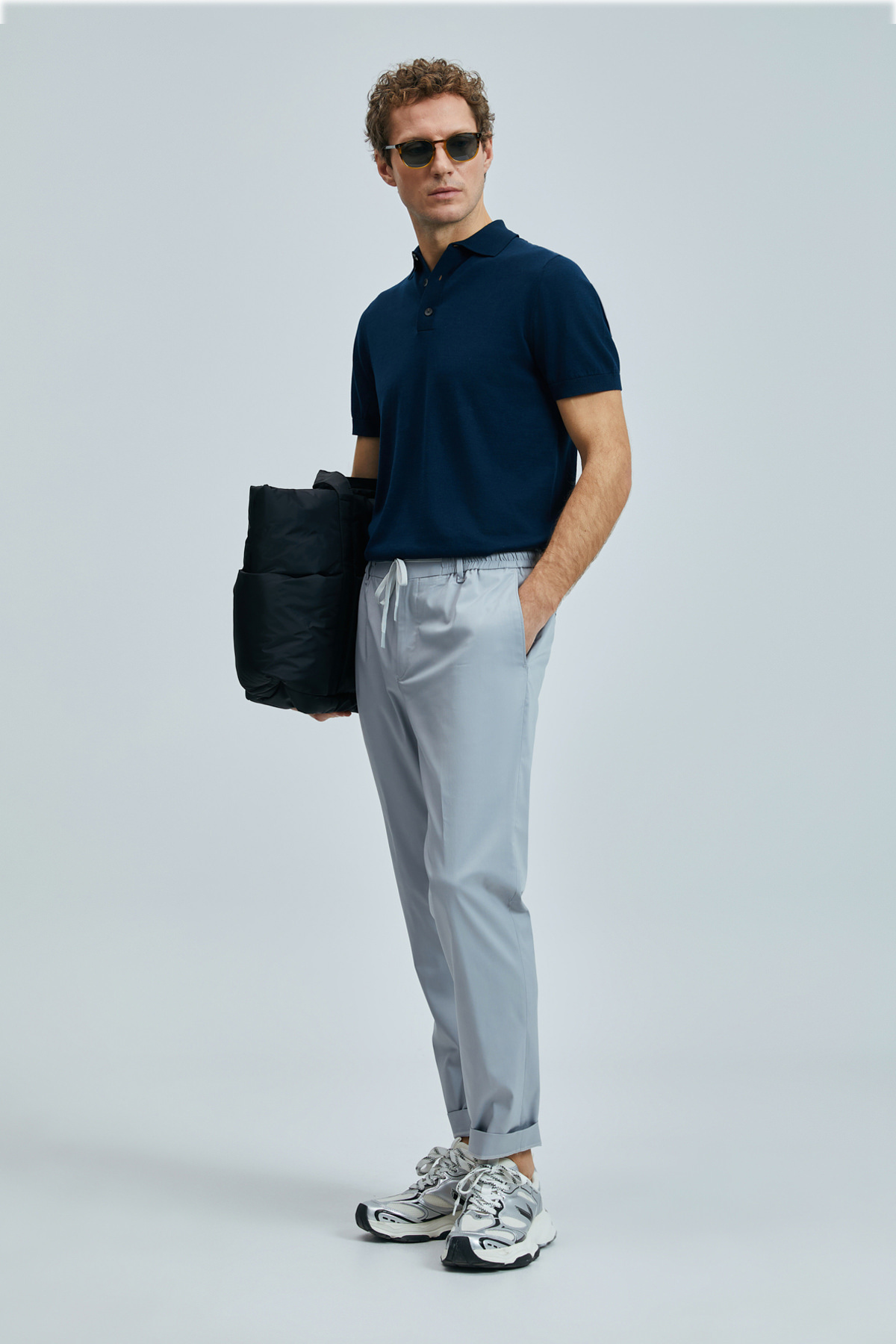 Lufian-Glen Smart Men's Chino Trousers Slim Fit Gray 3
