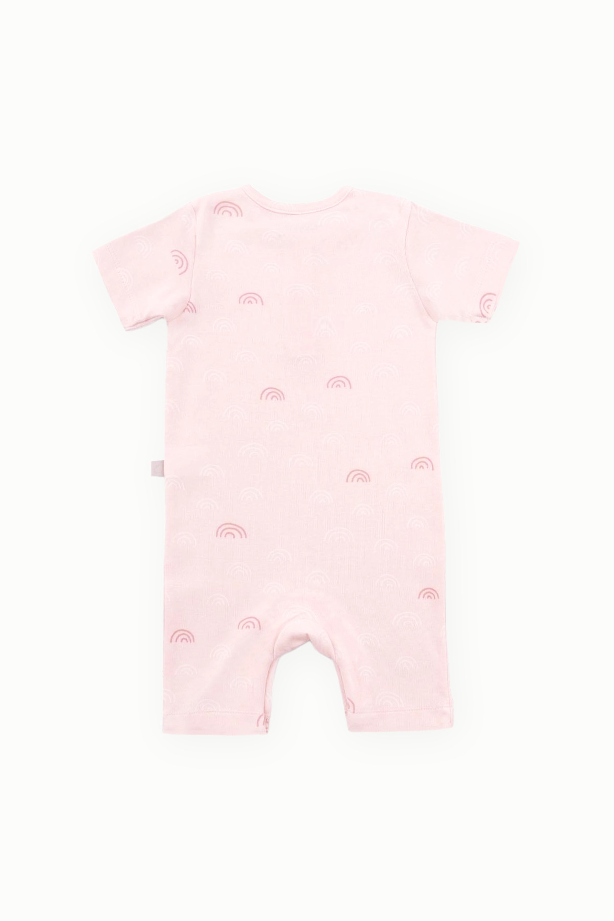 Boumini Pamuklu Kısa Kollu Şort Bebek Tulum Pembe Gökkuşağı fotoğrafı 2 (önizleme)