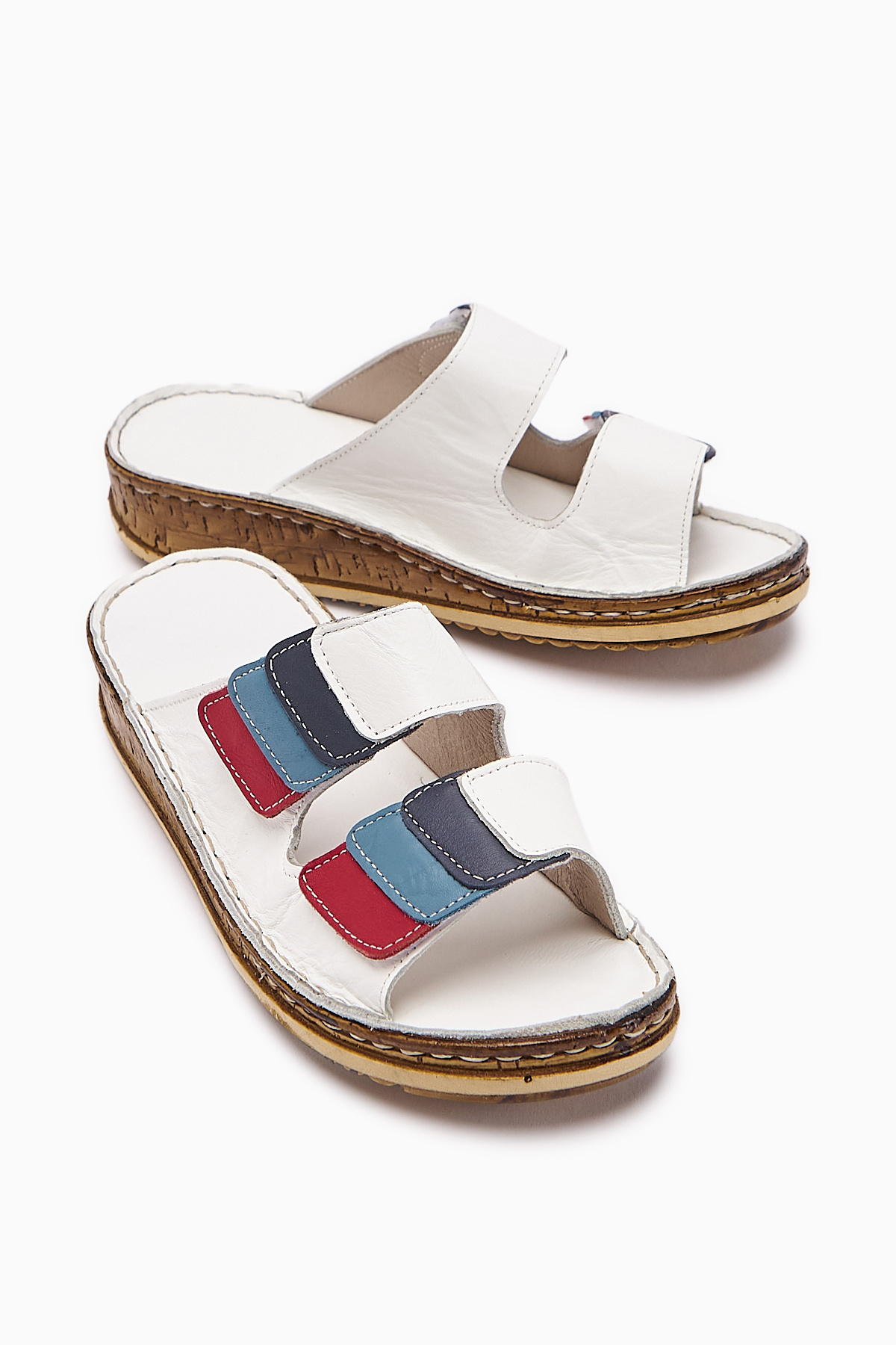 Limoya-Genuine Leather Kassid White Comfort Women's Slippers 1