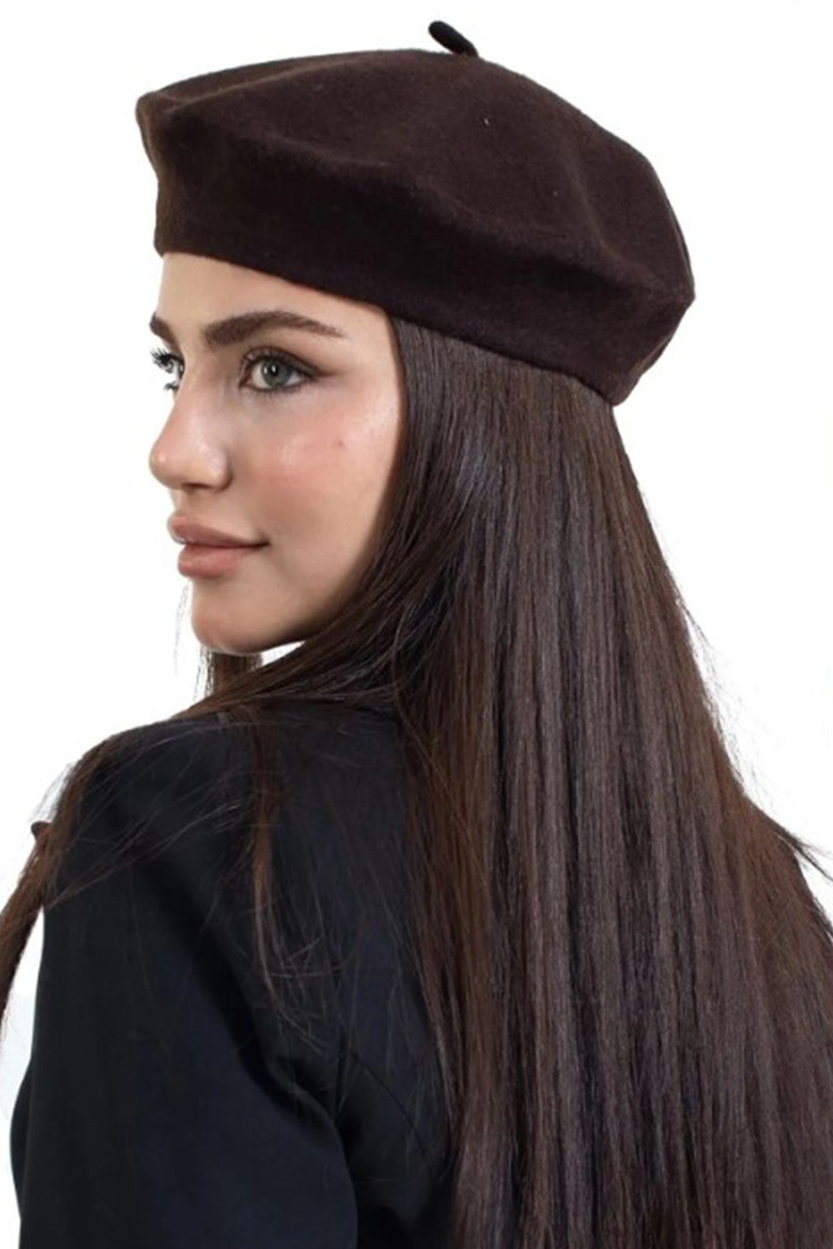 Ritagarcia  Fransız Keçe Kahverengi Ressam Bere - Görsel 7