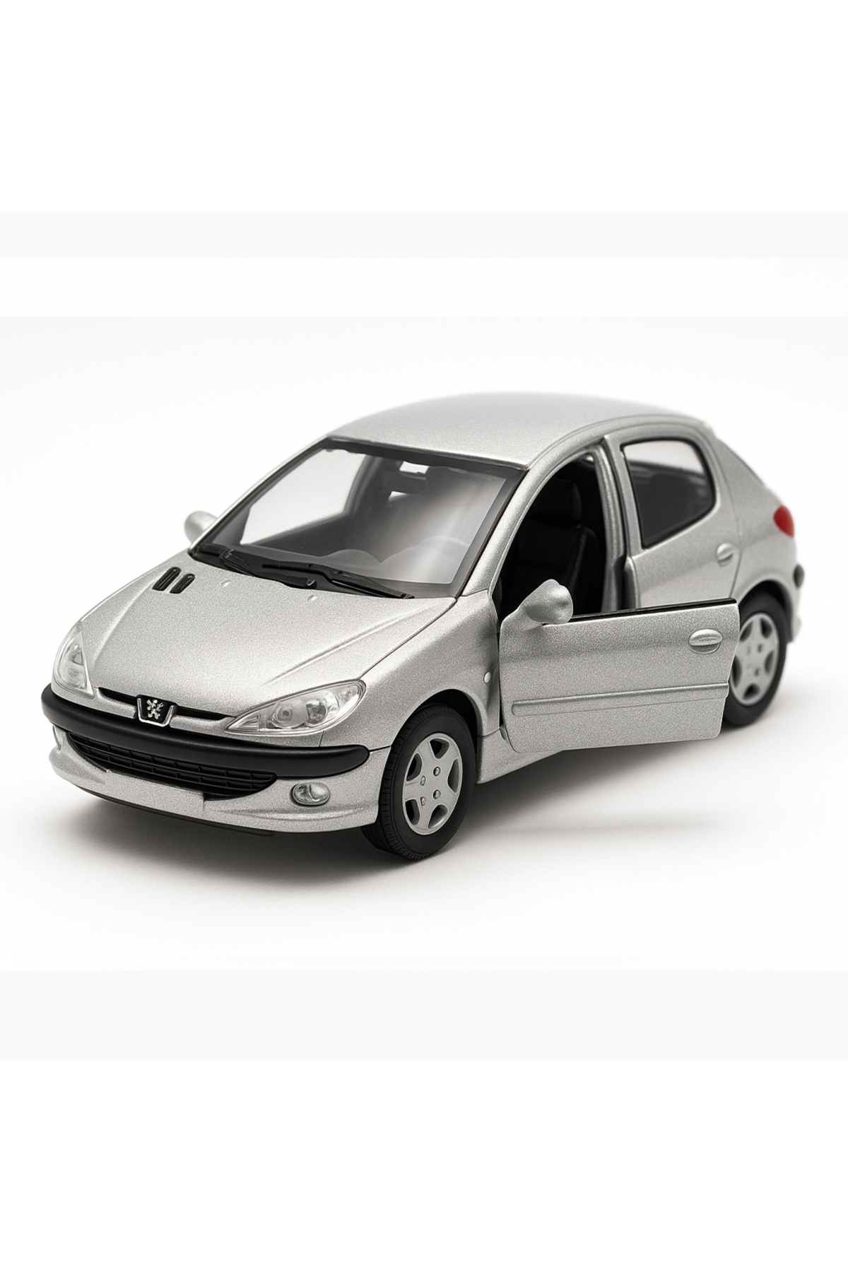 Peugeot 206 - Metal - Core - Silver | 13cm 1:36 Without Light
