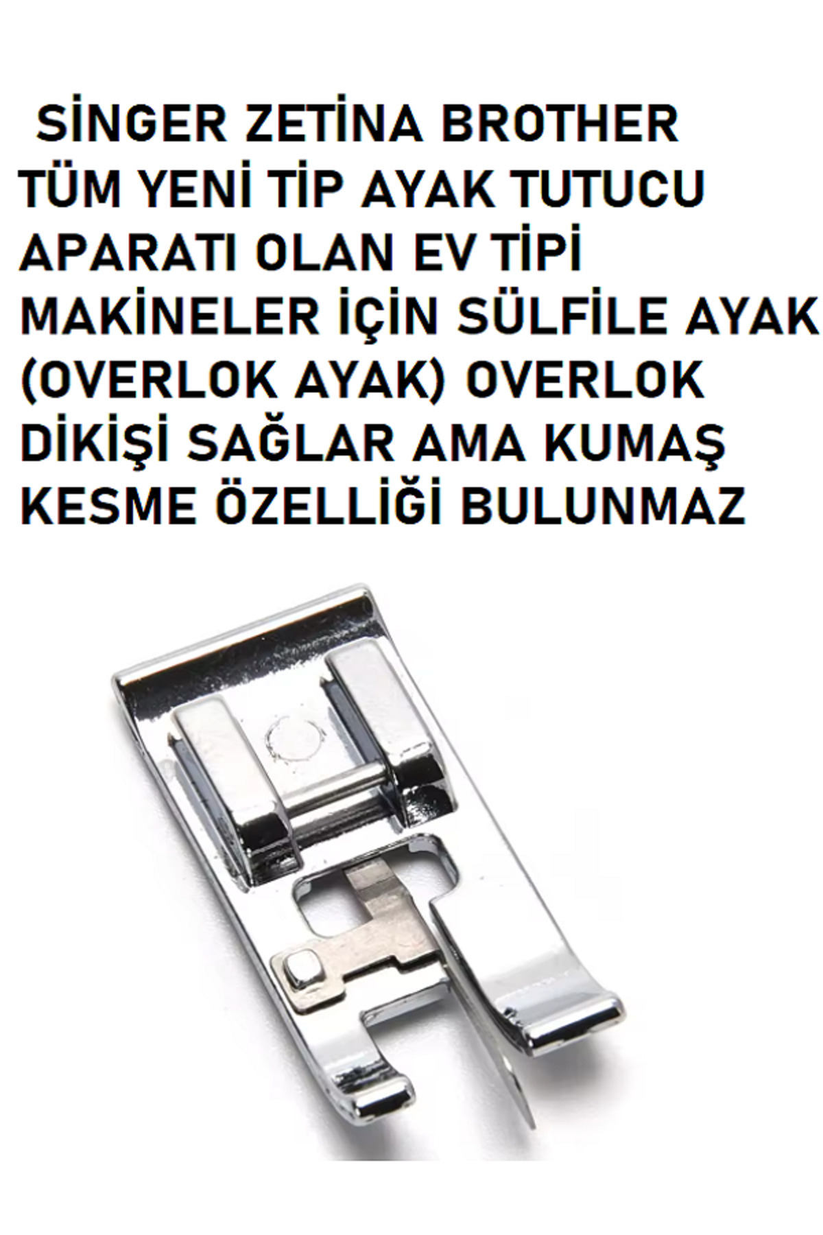Swart SİNGER ZETİNA JANOME BROTHER SURFİLE (OVERLOK) AYAK TABANI