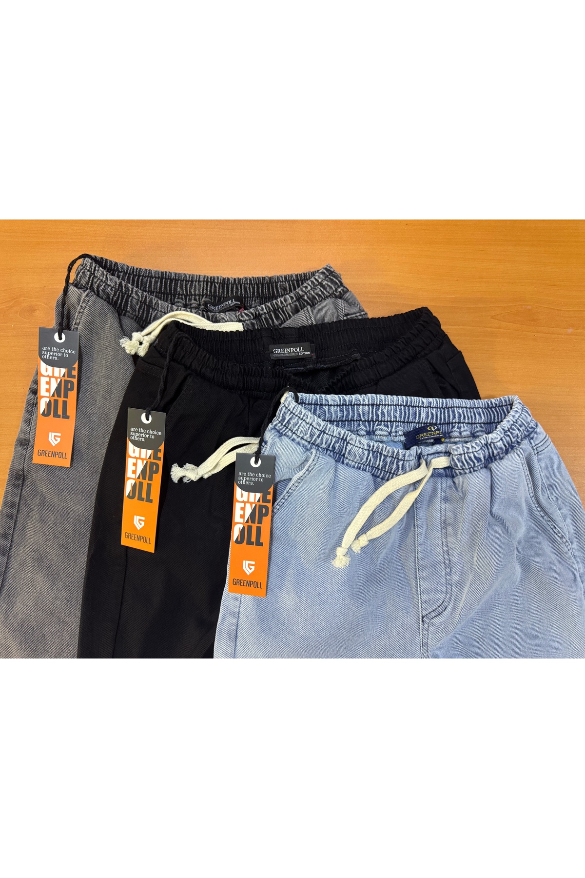 Erkek Gri Jogger Kargo Kot Pantolon - Yan Cepli Ve Lastikli Bel Paça — خاکستری GPjogkar — تصویر 9 از 9