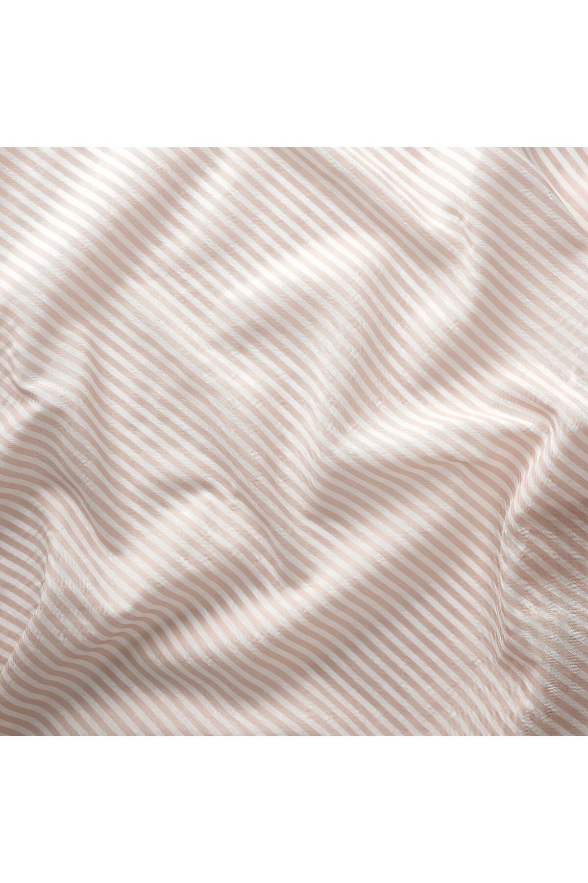 IKEA-Fon Curtain/2 Wings, White-Beige Color-Striped Model 120X300 cm 4