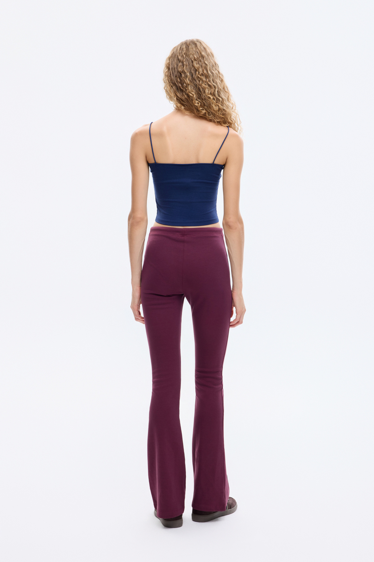 Quzu-Modal Strap Crop Basic Undershirt Navy Blue 5