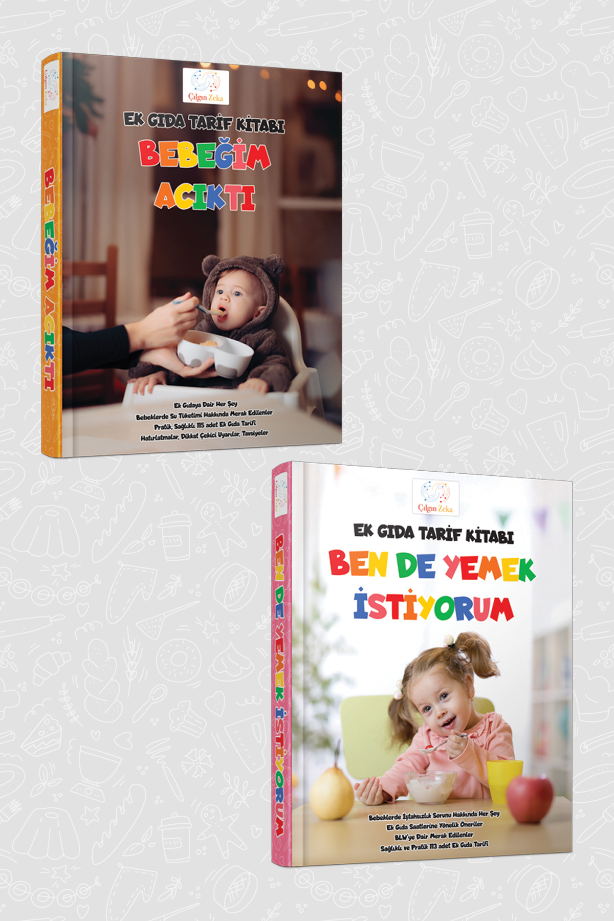 Çılgın Zeka Bebek Yemek Kitabı Seti Bebek Ek Gıda Tarif Kitabı Seti