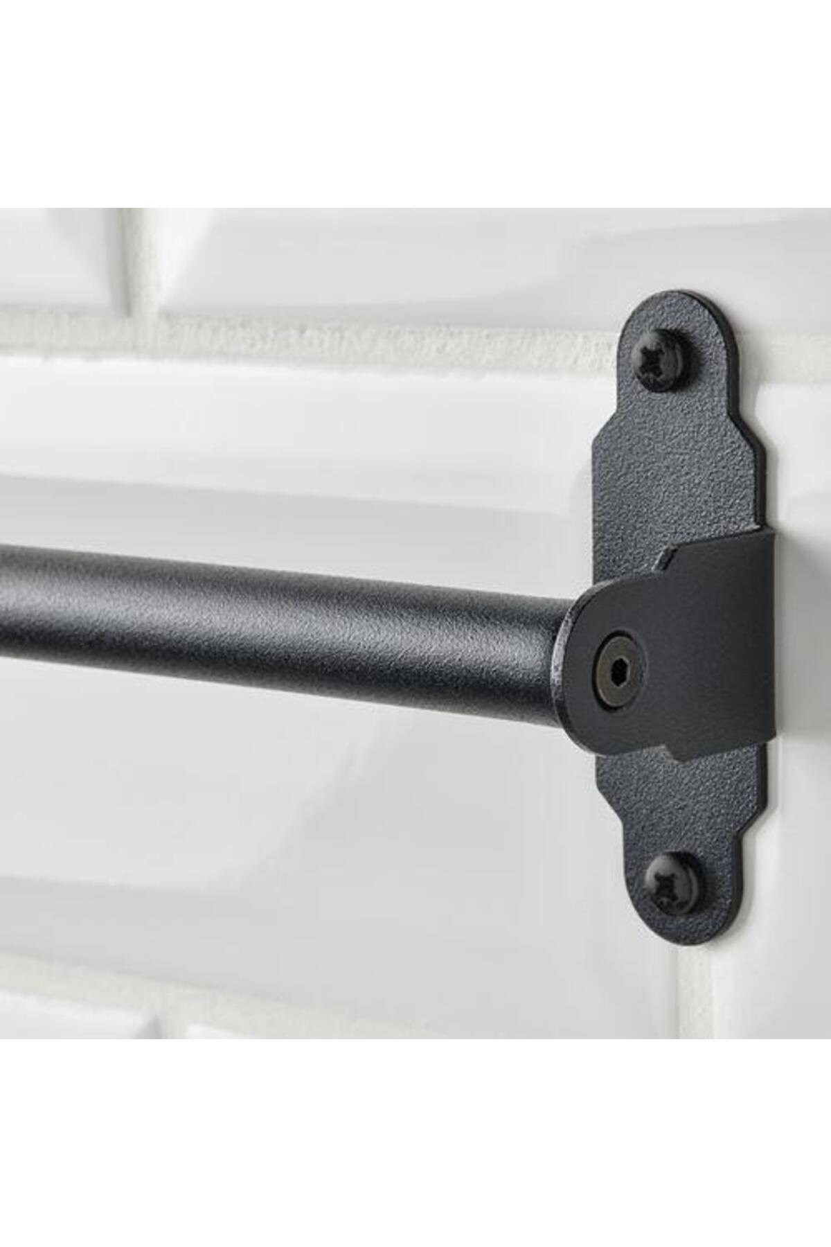 IKEA-Kitchen Rail Black Color 80 cm Kitchen Hanging Rail Kitchen Decoration-Steel 2