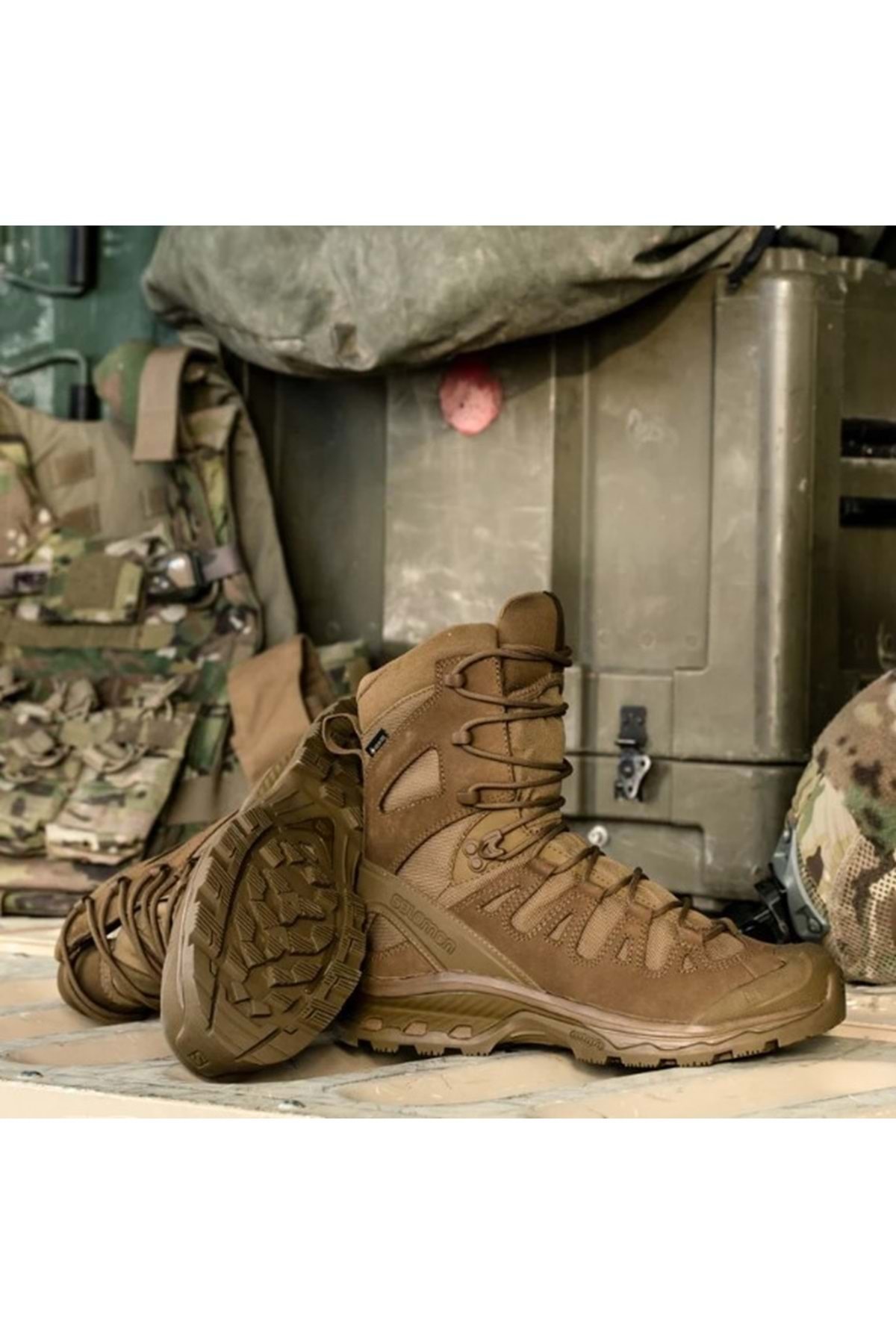 Salomon Lowa Gore-Tex® Su Geçirmez Tactical Bot Özel Kuvvetler Askeri Botu Erkek Bot KAHVERENGİ görsel 2