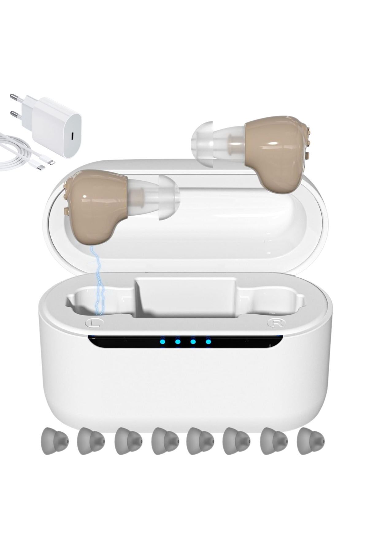 Vala Tech-2 X Vala Tech Hearing Aid, 120 dB, 200H Battery Life with Case, Rechargeable In-Ear 1
