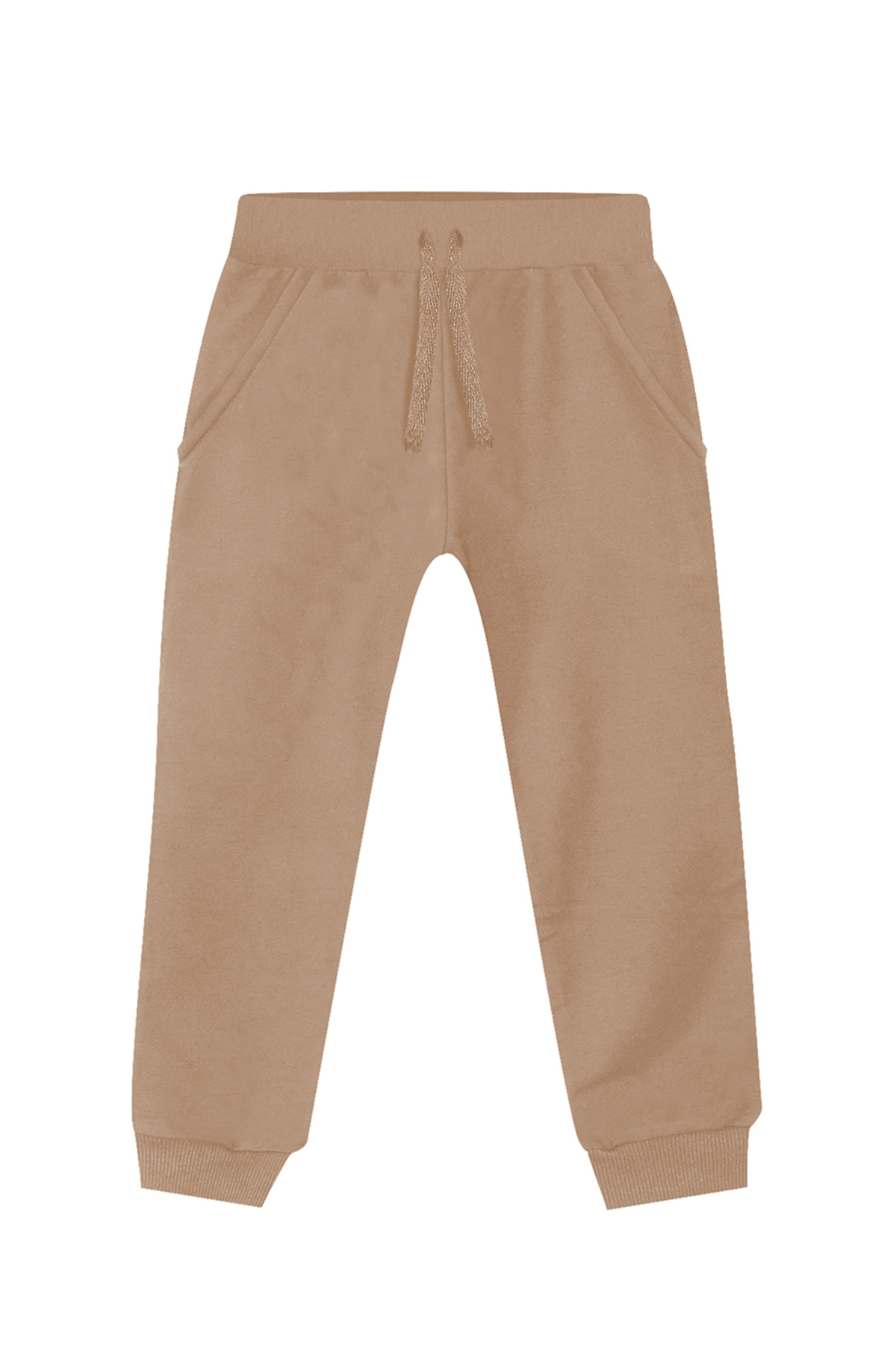 Denokids-Beige Basic-Jogginghose für Unisex-Mädchen und Jungen 3