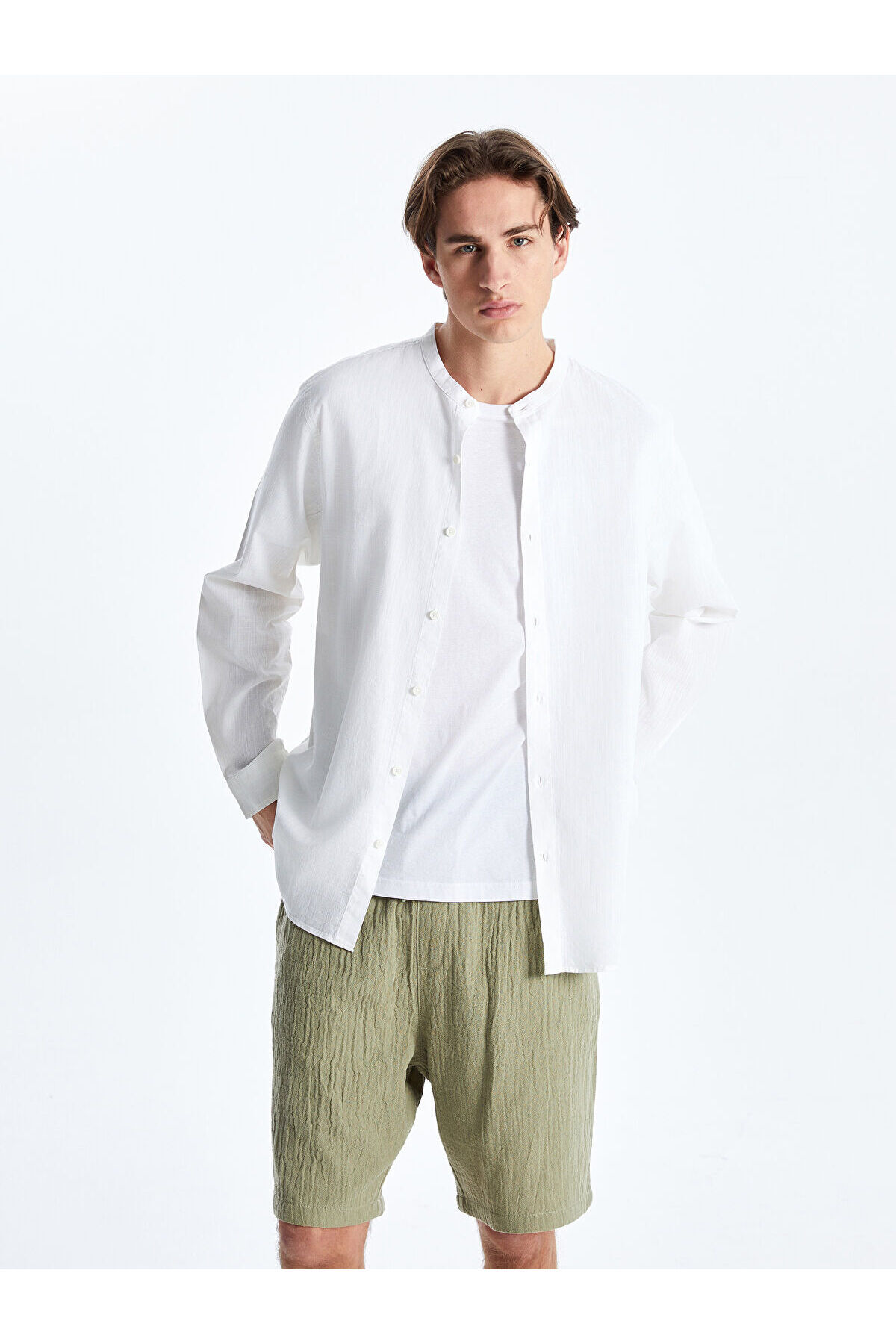LC Waikiki-Чоловічий гольф з попліну з довгим рукавом Regular Fit 2