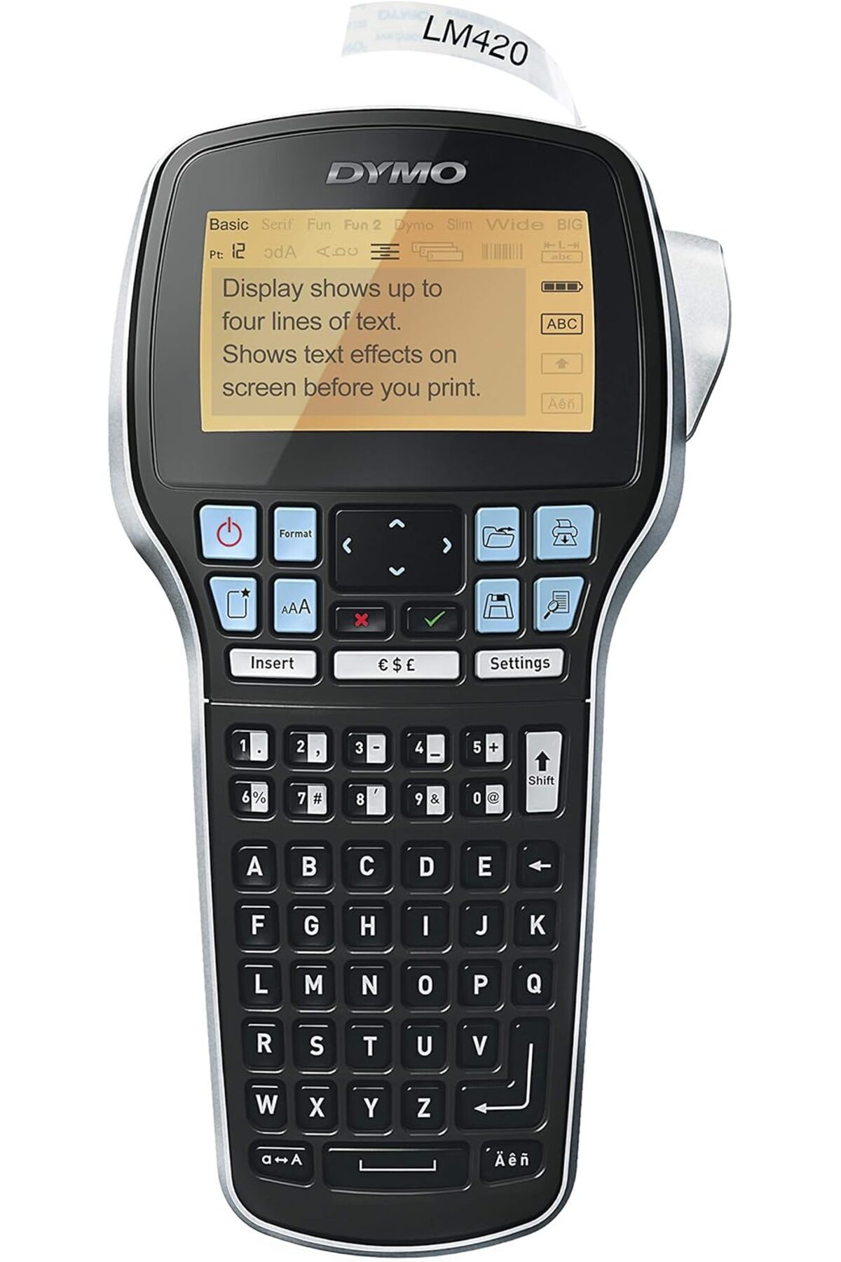 Dymo-Label Maker with Adapter | LabelManager 420P High-Performance Label Maker, Rechargeable, PC and 2