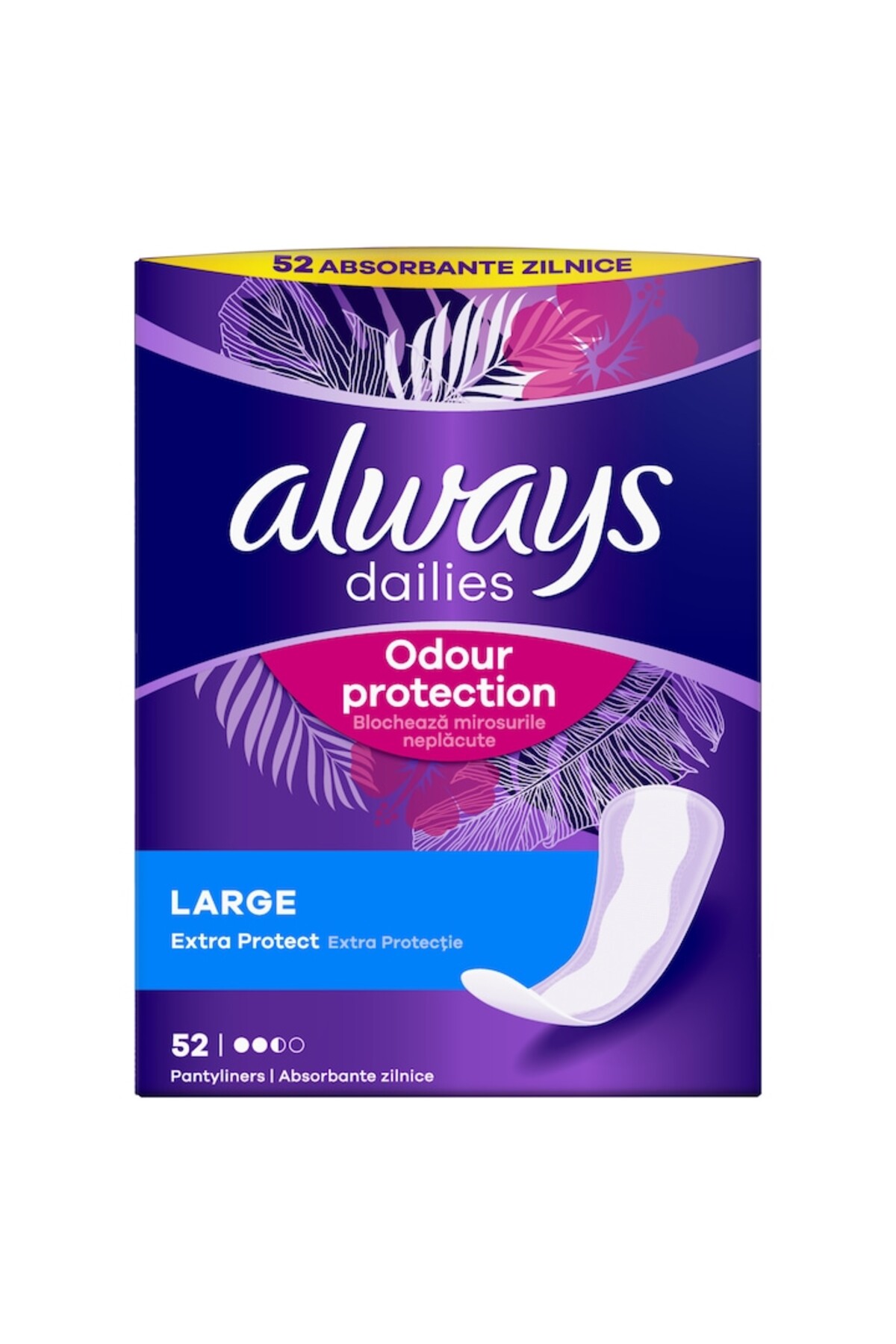 Always Denné vložky Dailies Odour Protection, veľké, 52 ks