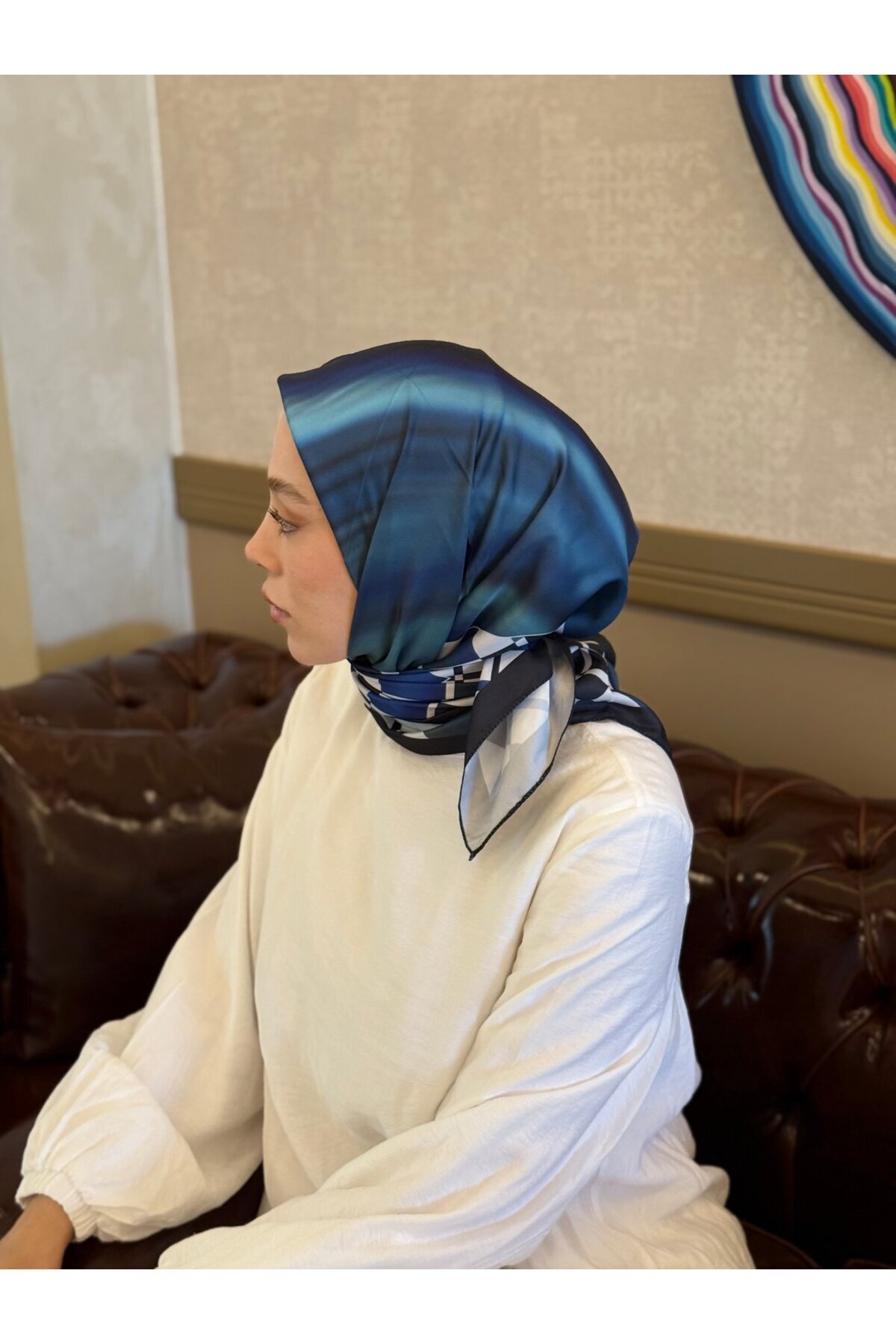 Modakaşmir-Lattice Pattern Twill Scarf 3
